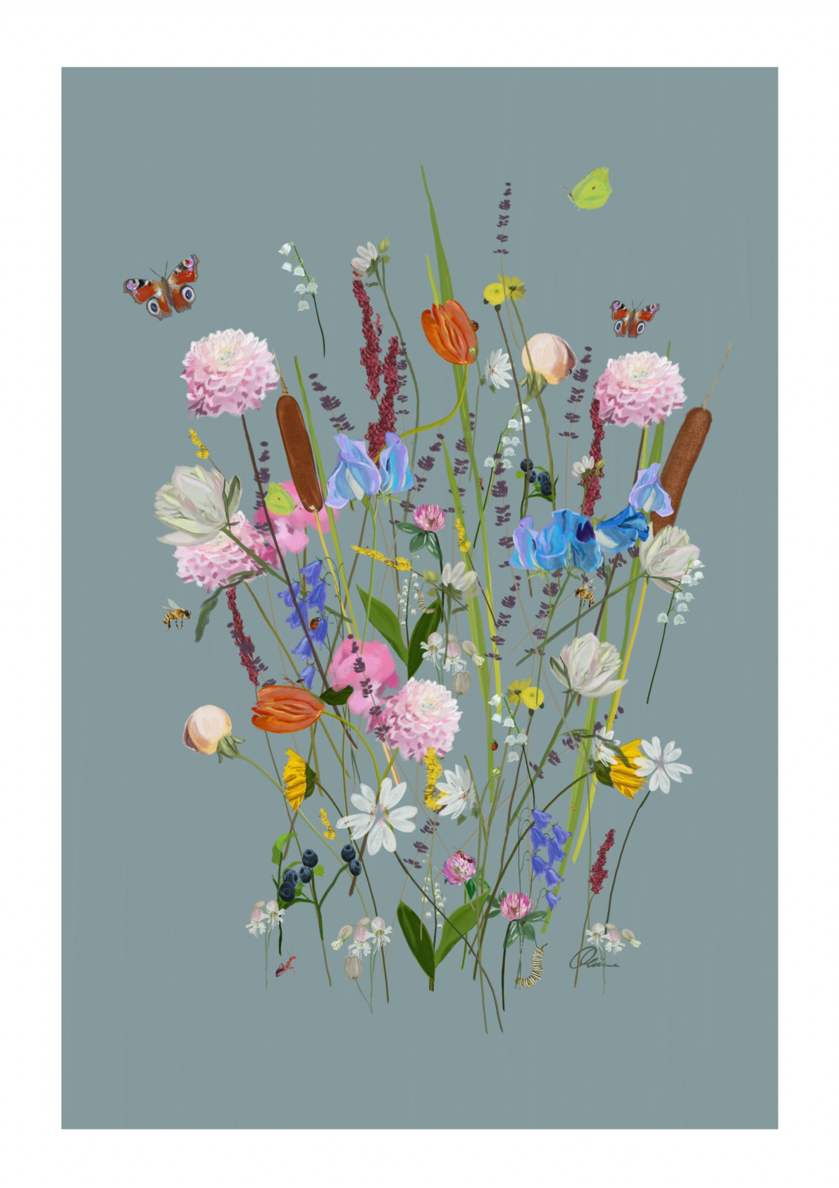 Wild Botanical – Blue Hue Unframed