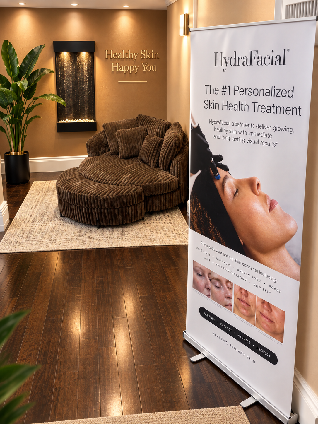 Hydra facial spa room at Drip Back to Life in Livermore.