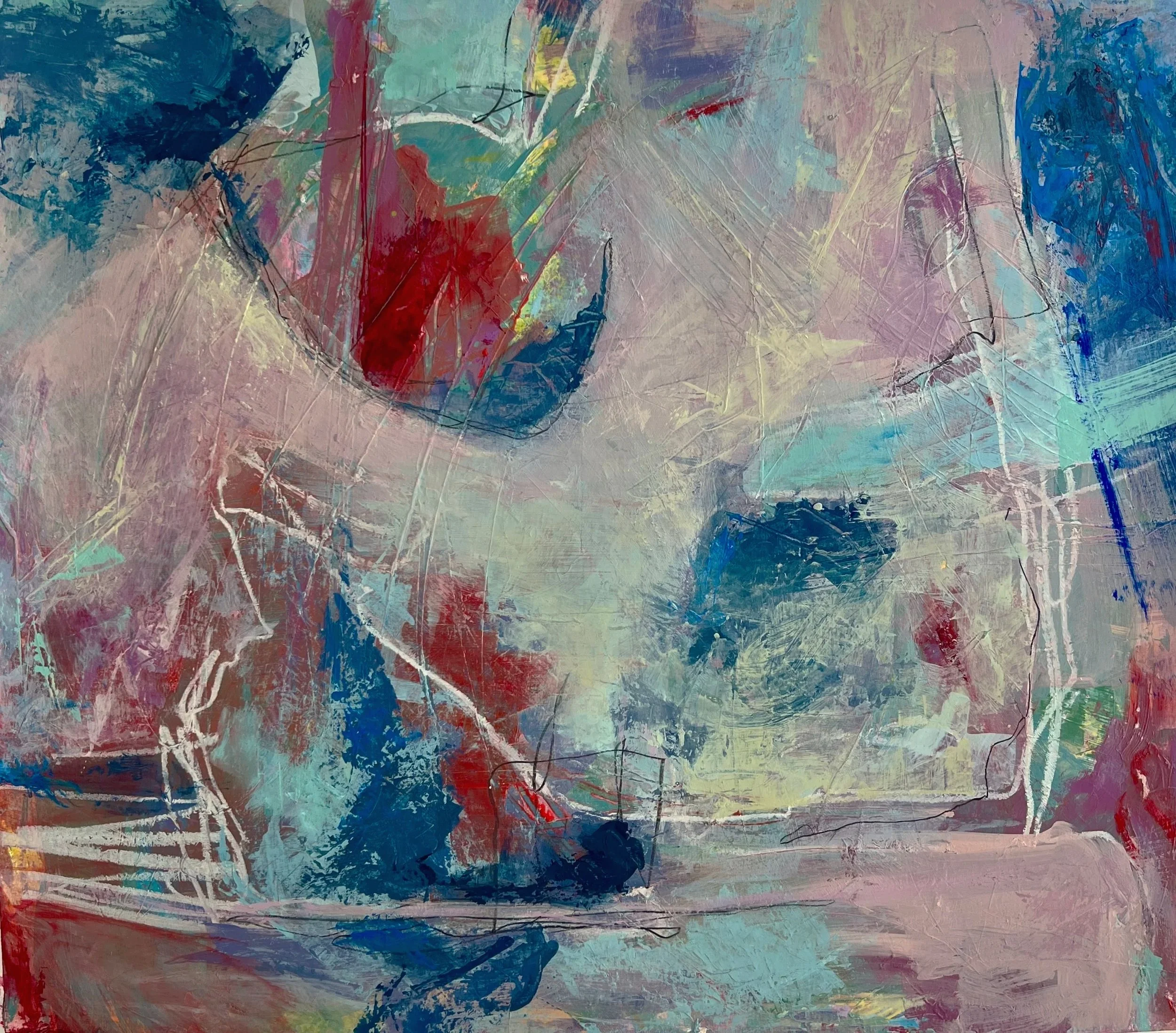 "Cirque", Acrylic, 17" x 17"