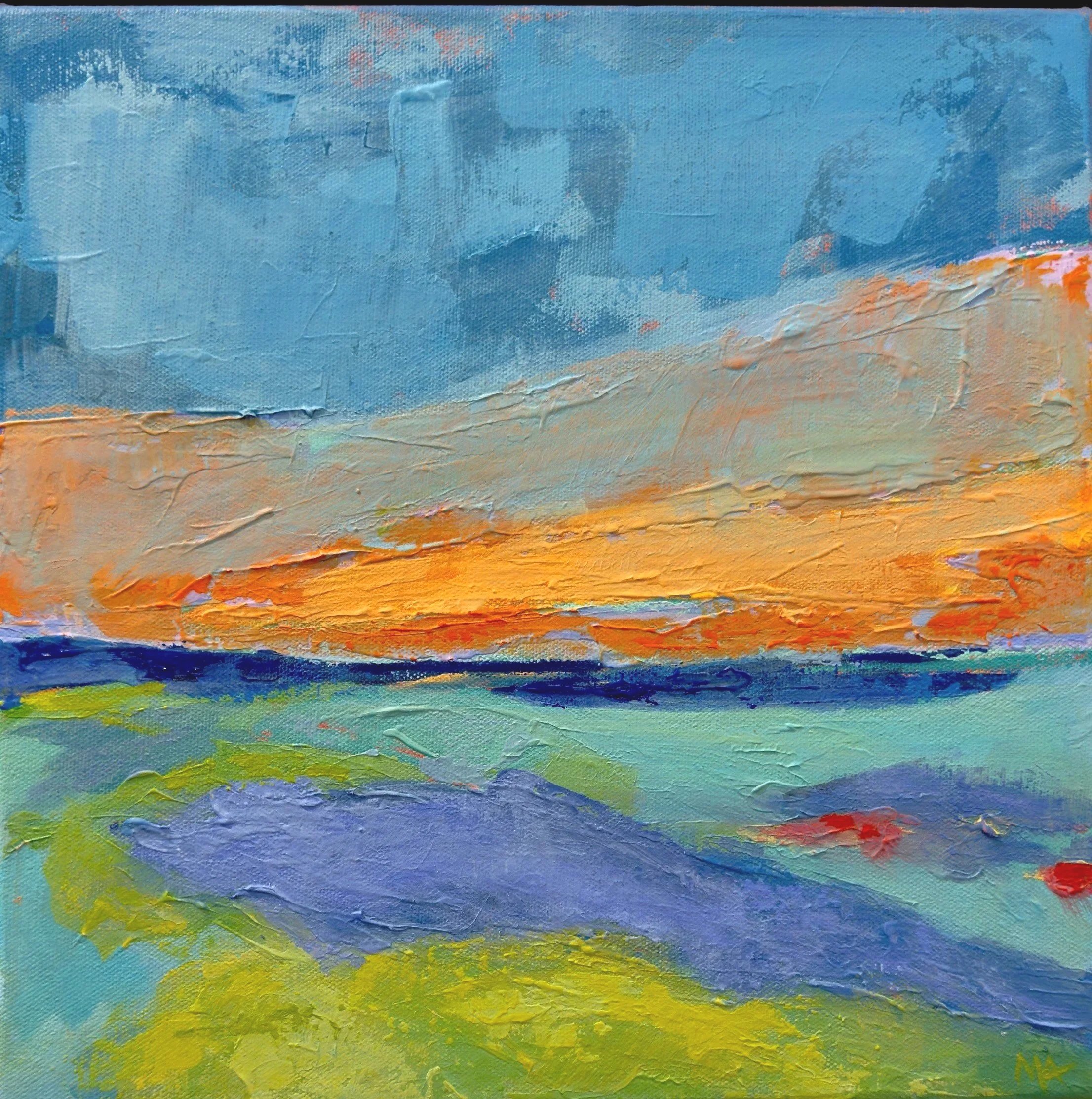"Lloyd's Beach", Acrylic, 12" x 12"