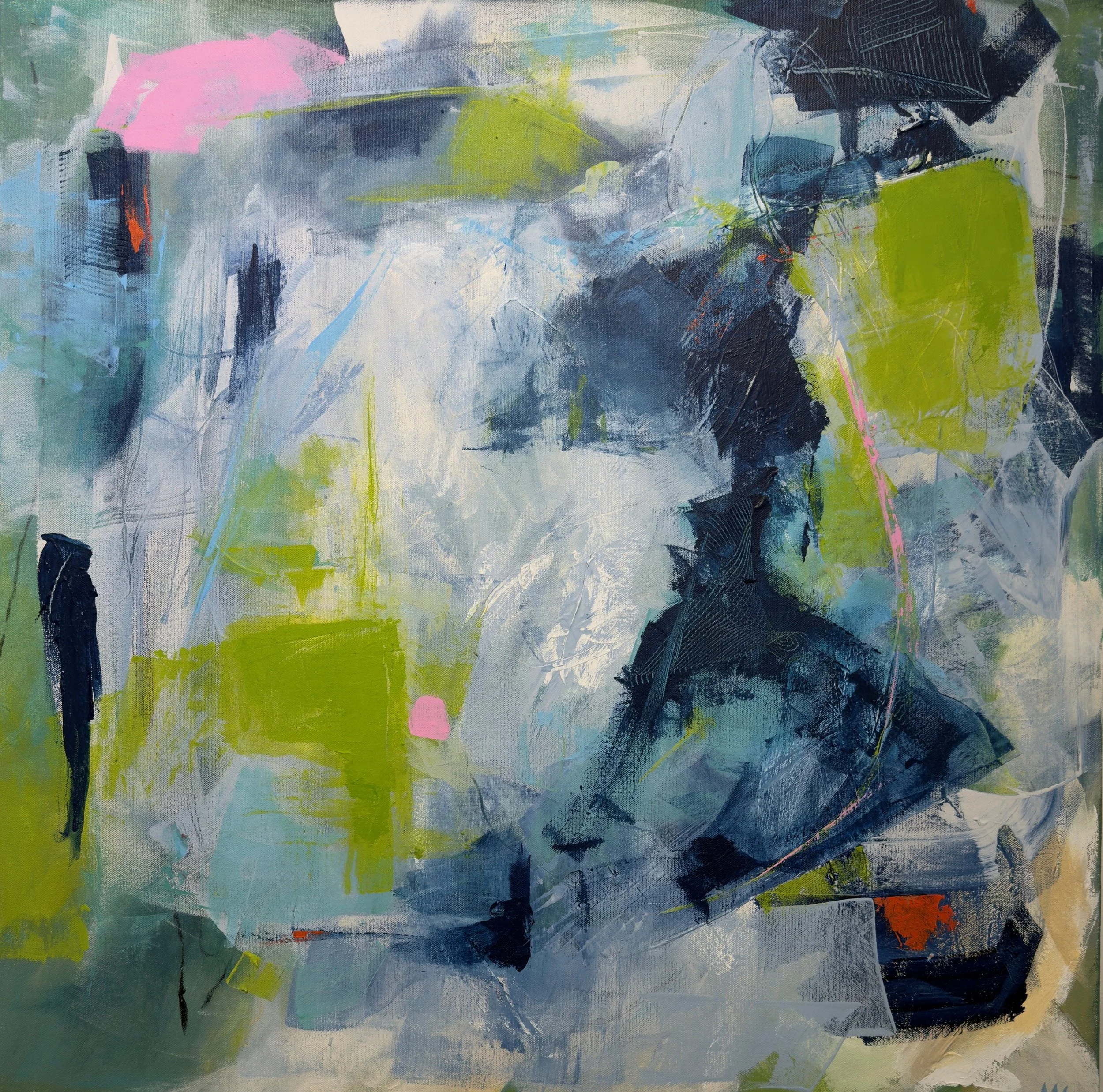 "Where Light Collects", acrylic, 36' x 36'