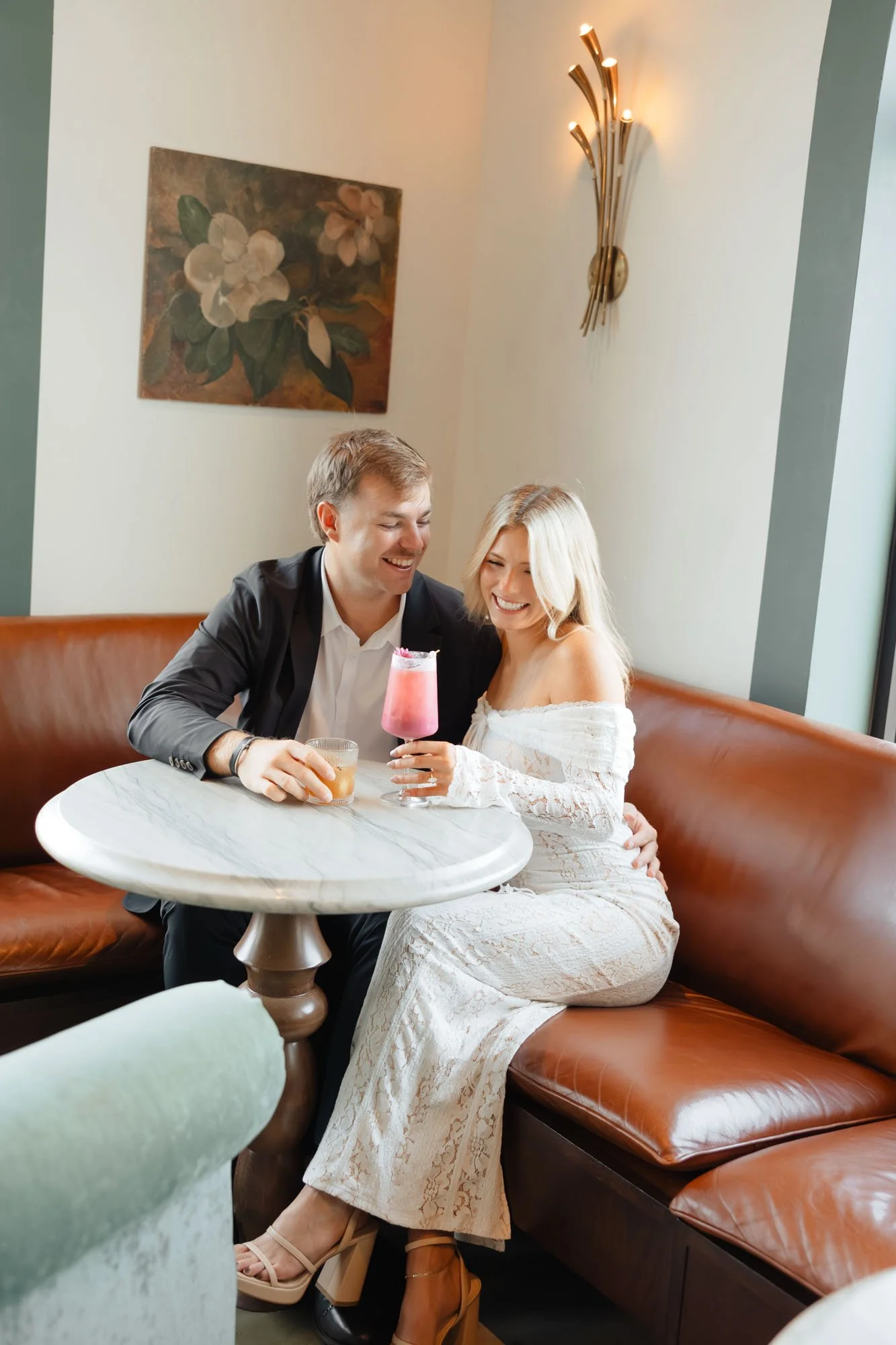 Downtown Louisville Engagement Session at Hotel Genevieve — Sidney and Cal