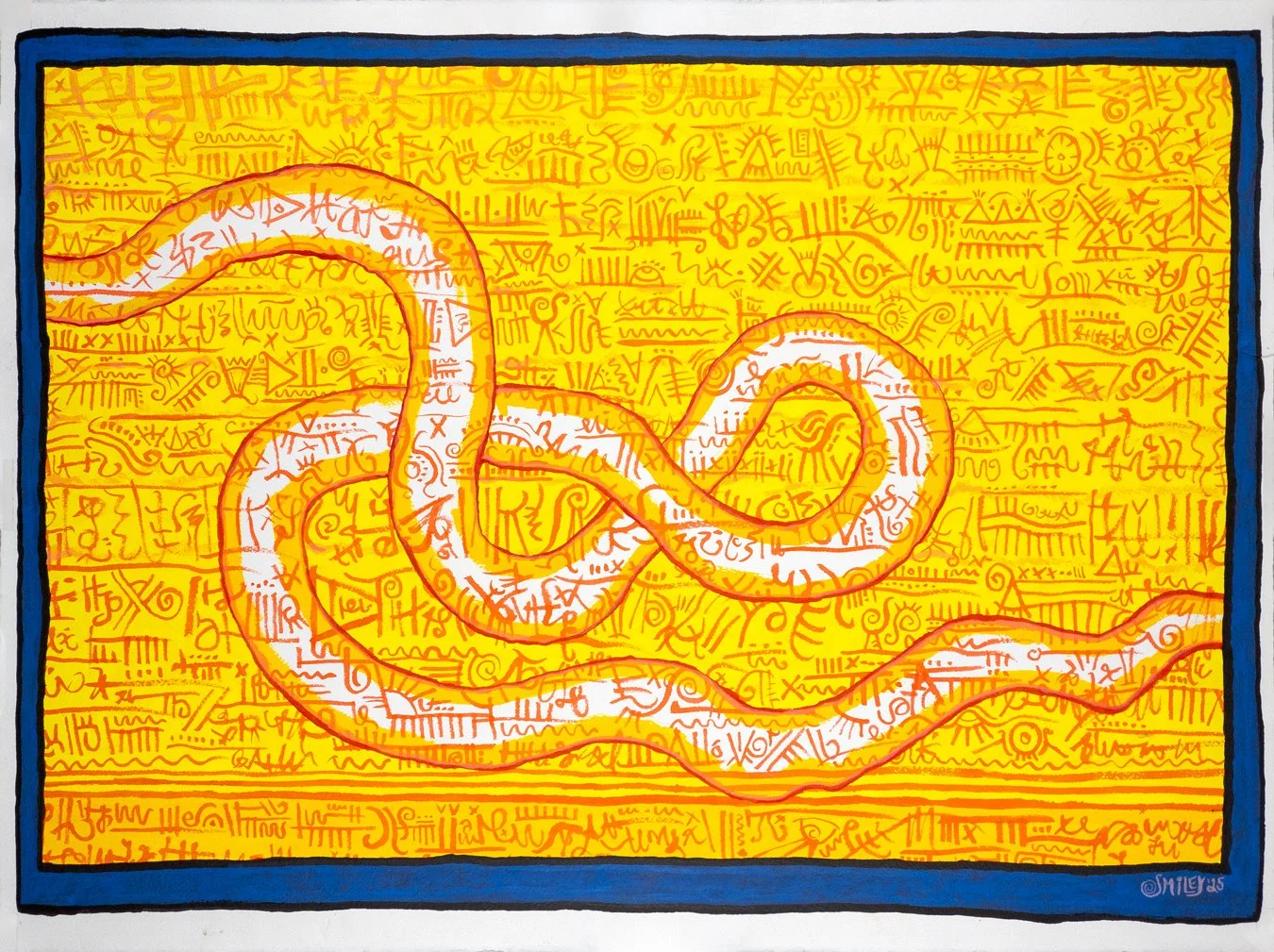 Wisdom of the Worm / 2025 / acrylic ink on Arches / 22 x 30 inches