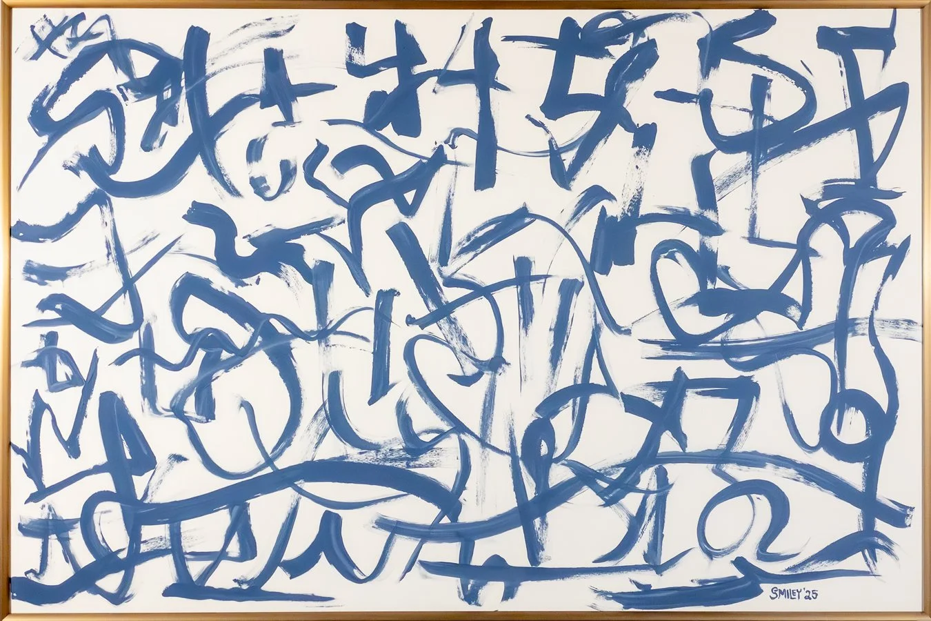 Scribbles? Or Scripture? / 2025 / acrylic on paper / 40 x 60 inches