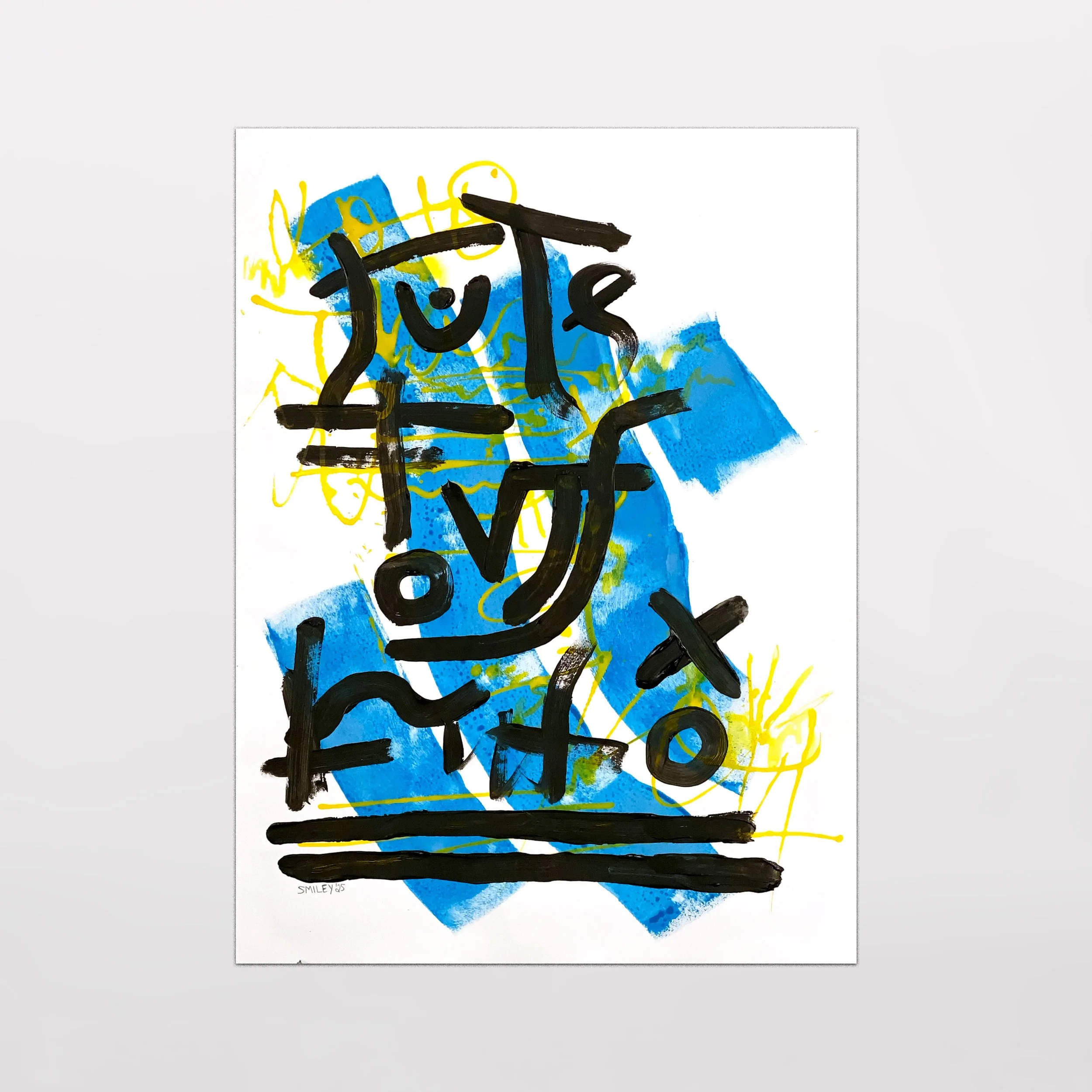 Blue Ruin / 2025 / Acrylic on paper / 18 x 24 inches