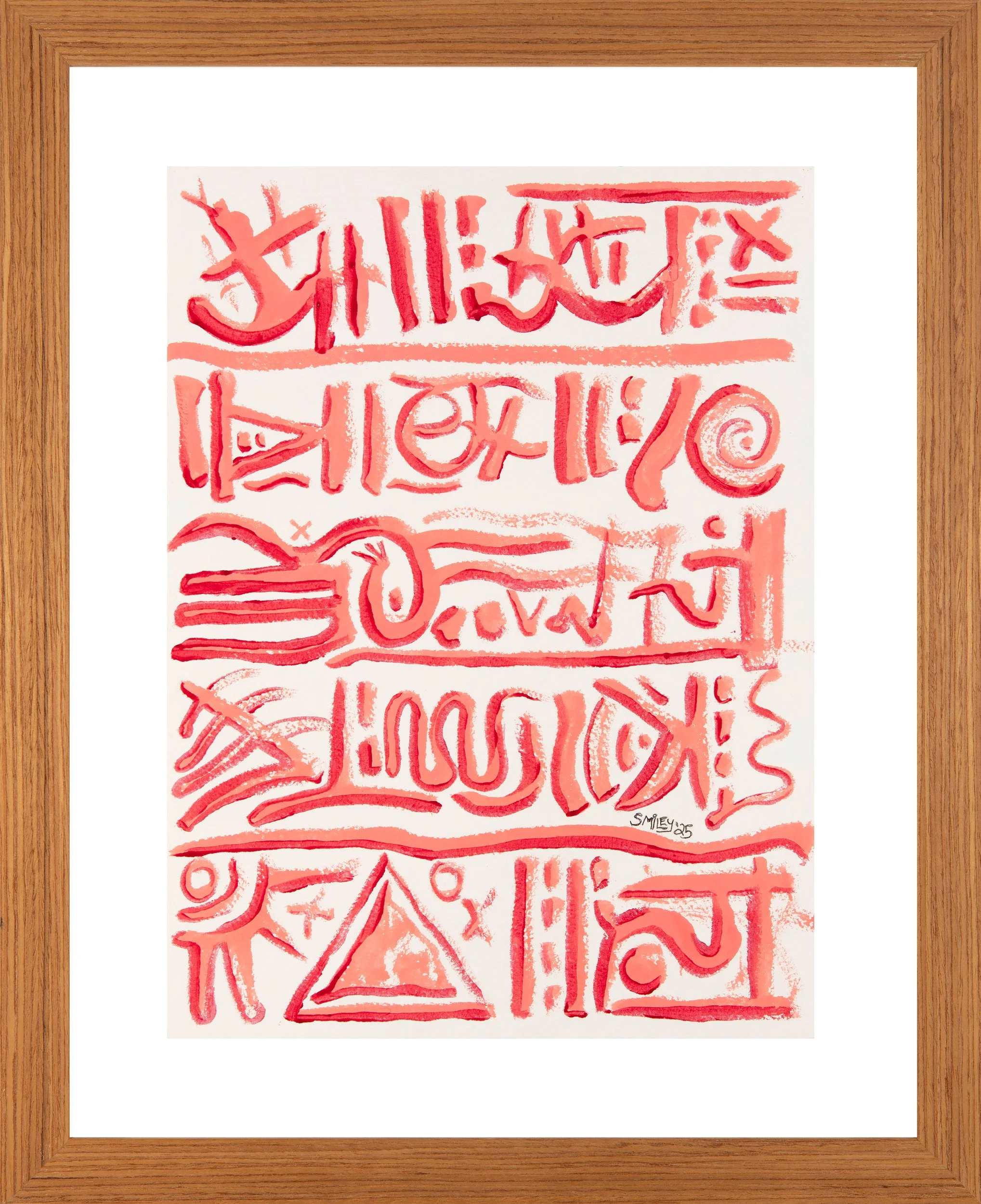 Afternoon Apocrypha / 2025 / acrylic ink on Arches/ 9 x 1 2 inches (image size) / 13.5 x 15.5 x 1.5 inches (overall size) / $375 / frame included