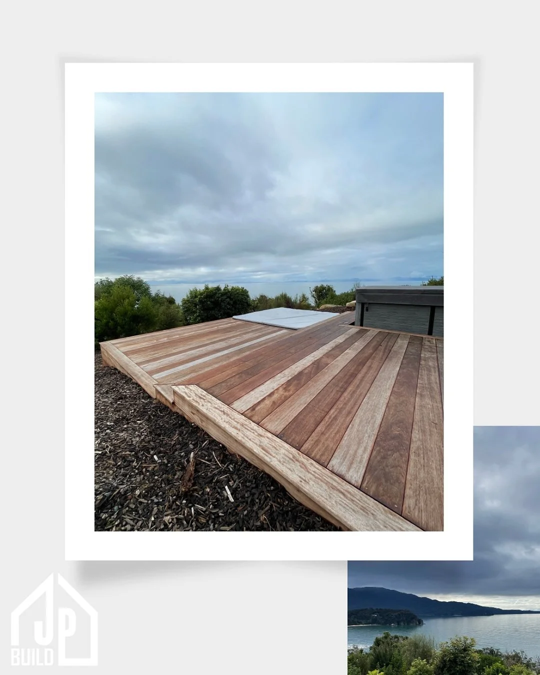 Ngaio Bay Project 
Name a better place to soak it all in - literally! Perched above the breathtaking coastline of Ngaio Bay, custom-built in-deck spa area.

#JPBuild #SpaDeck #NgaioBayViews #OutdoorLivingNZ