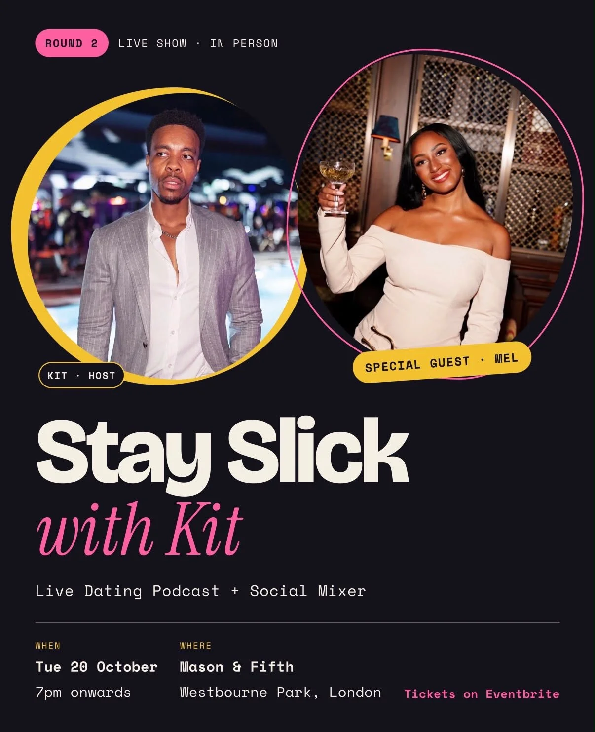 Stay Slick with Kit: Live Dating Podcast & Social Mixer