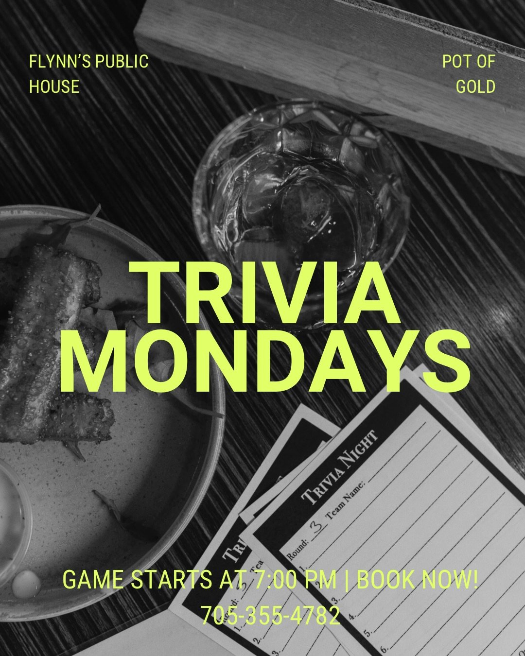🔥 Monday Night Quiz! 🔥
Join us tonight at 7PM for Quiz Night with Quizmaster Garry!
Great prizes, cold pints, and the perfect Monday night out.
Bring your team and let&rsquo;s play! 🍻🤓