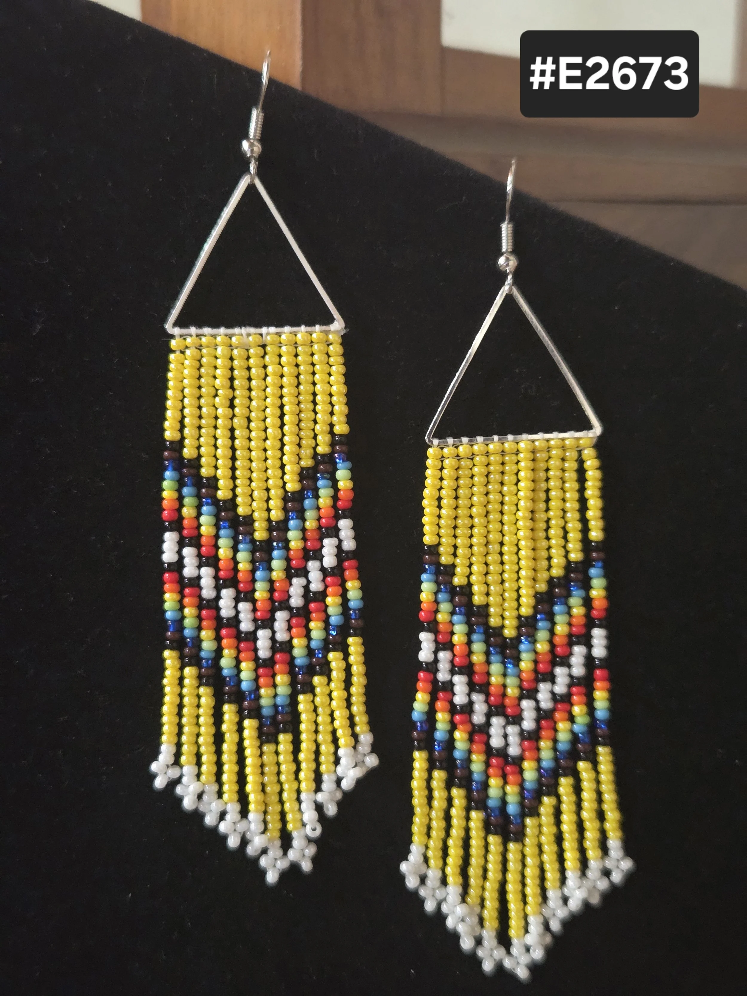 Fringe earrings - Glass Beads