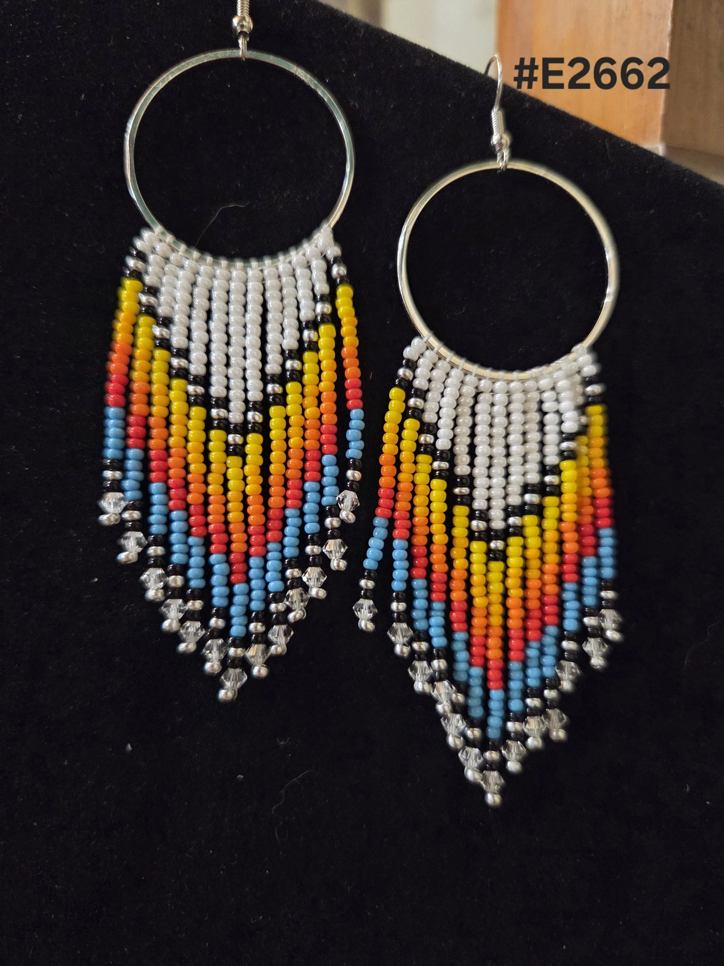 Fringe earrings - Glass Beads