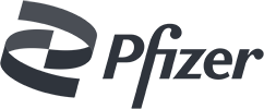 Pfizer logo on a dark background