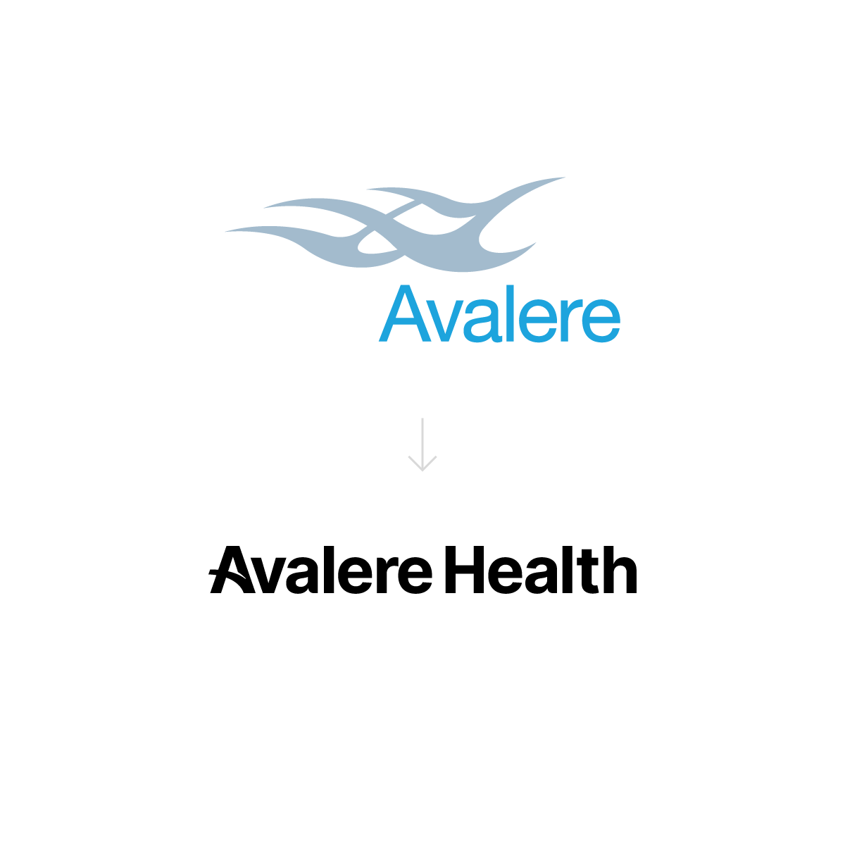 Avalere Health logo redesign, evolved from the original Avalere brand mark