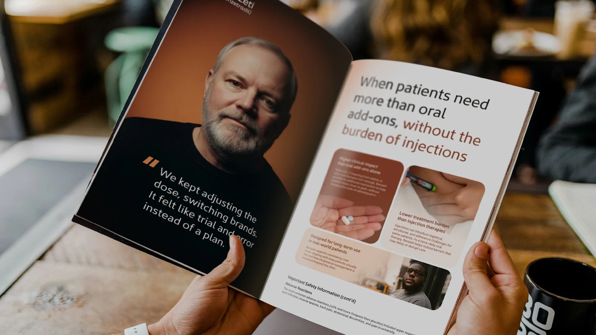 Benzeti patient brochure design, interior spread