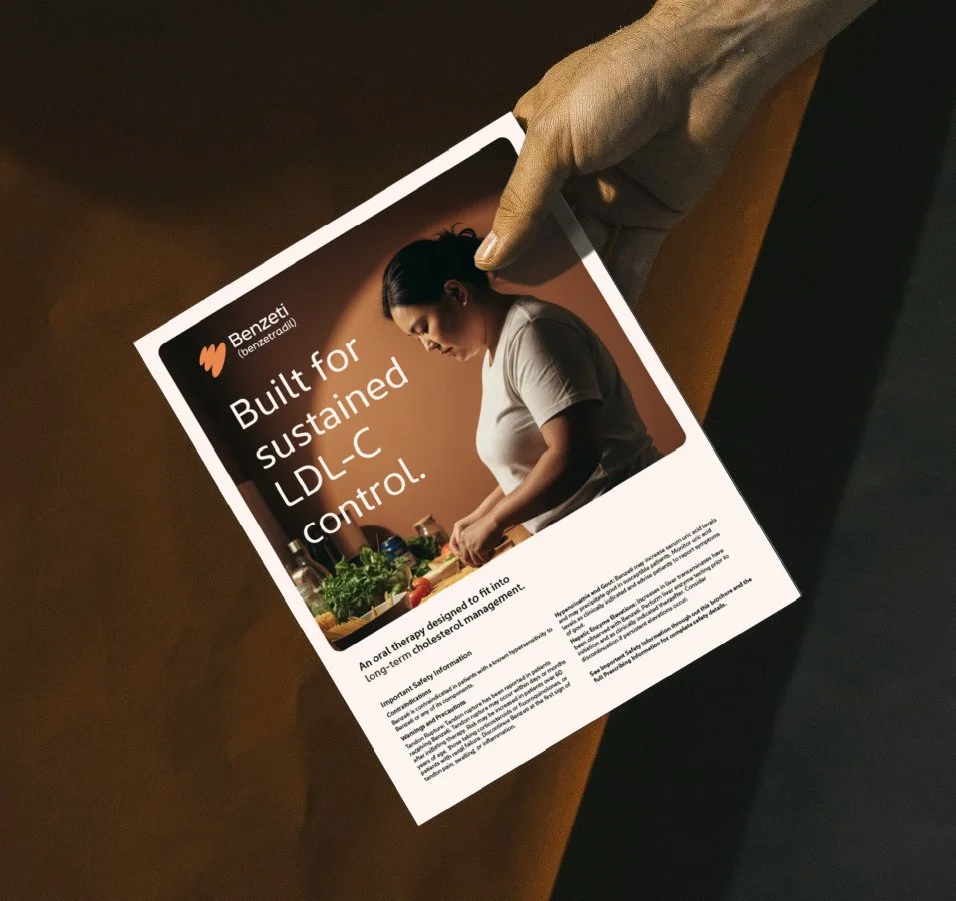 Benzeti patient brochure design, cover spread