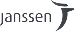 Janssen logo with text and a stylized leaf or flame icon.