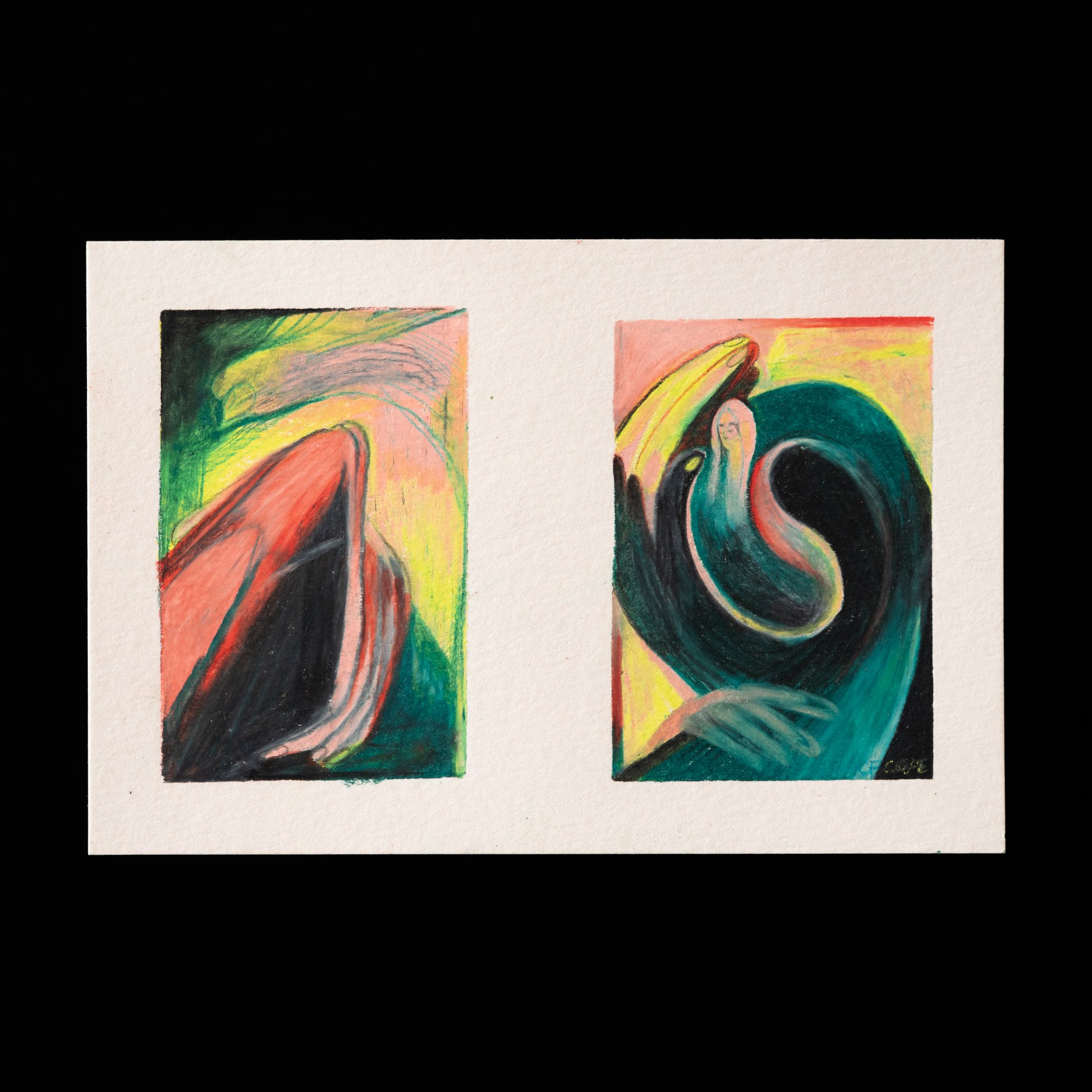 Strangers Diptych by Grace Cope