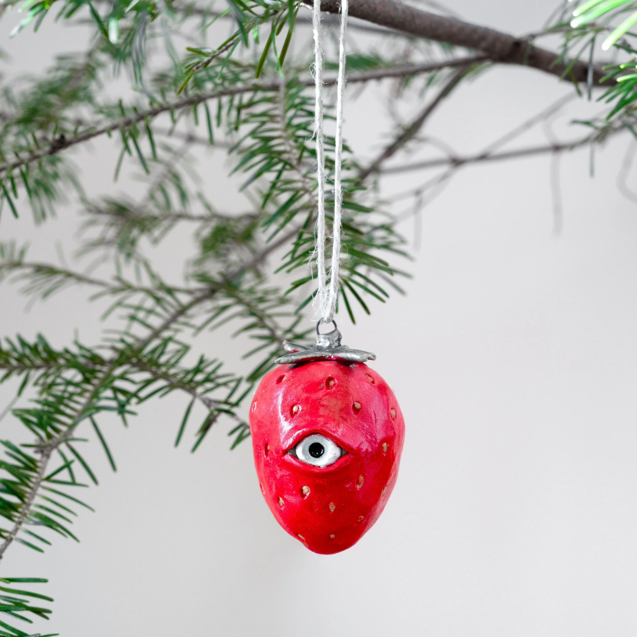 Observant Strawberry Ornament