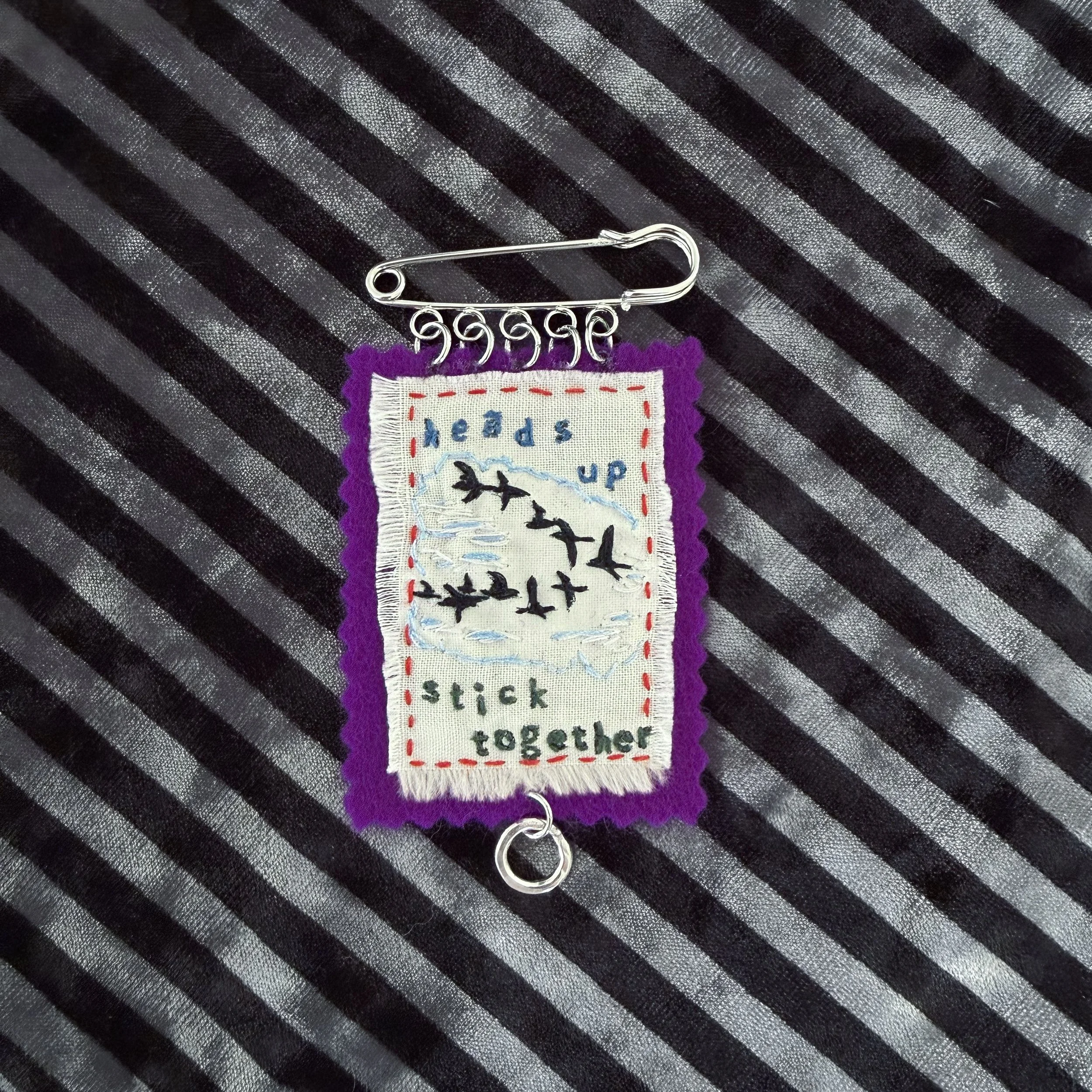 Heads Up! Stick Together Brooch