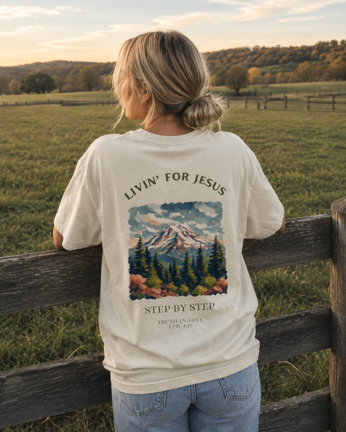 Livin' for Jesus - Wahsed Tee