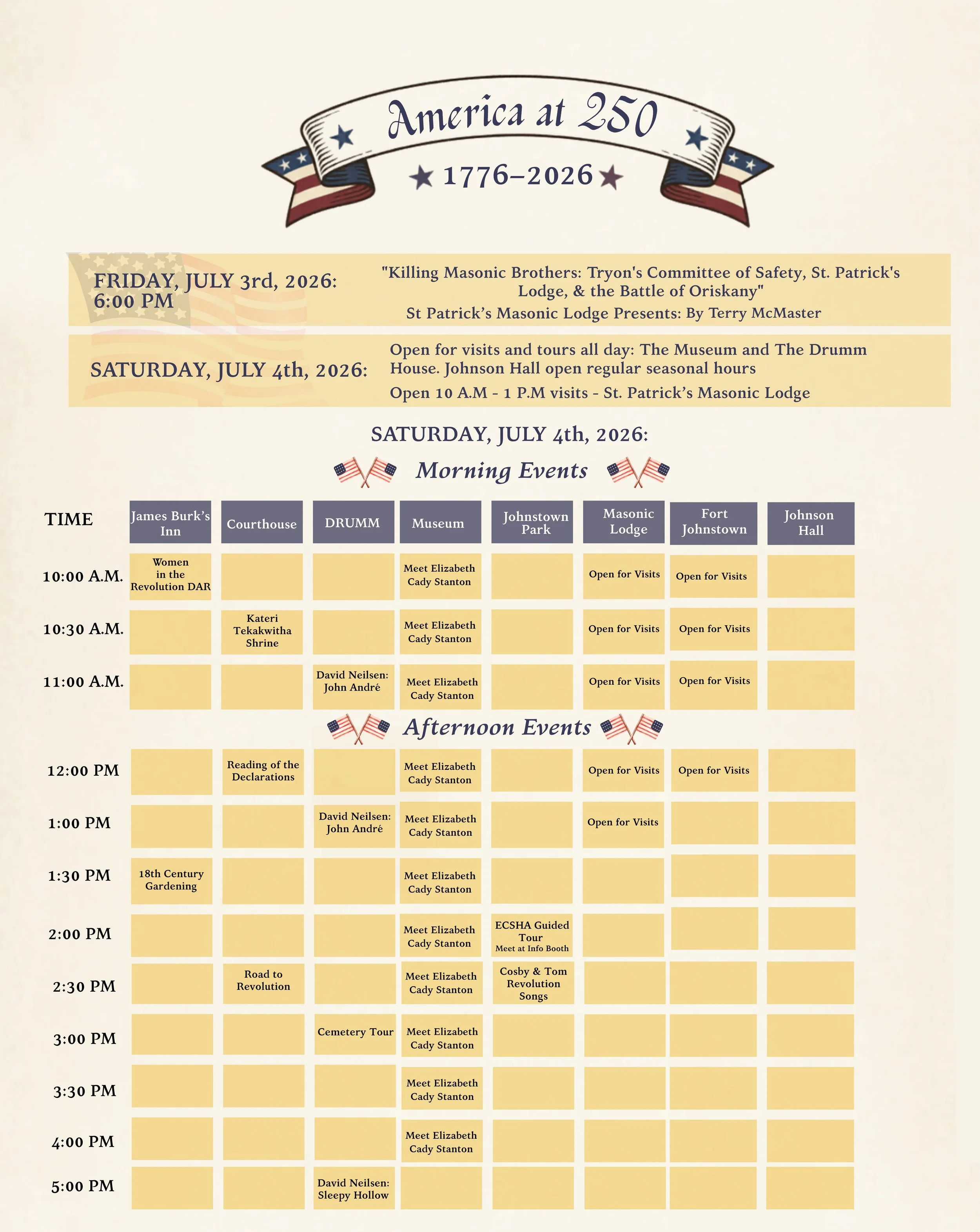 America at 250 Johnstown Historical Society
