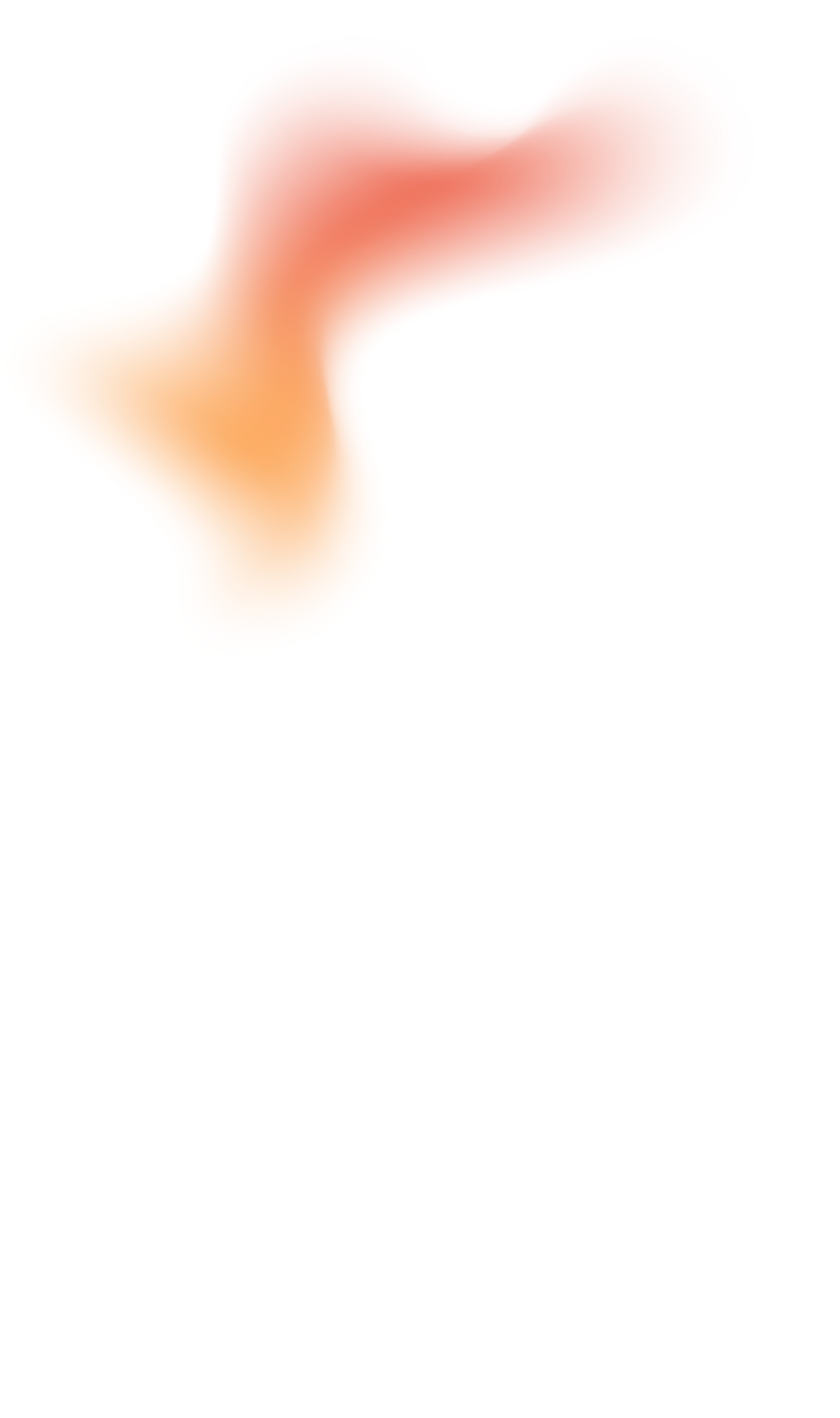 Abstract blurred shape with a gradient from pink to red on a yellow background.