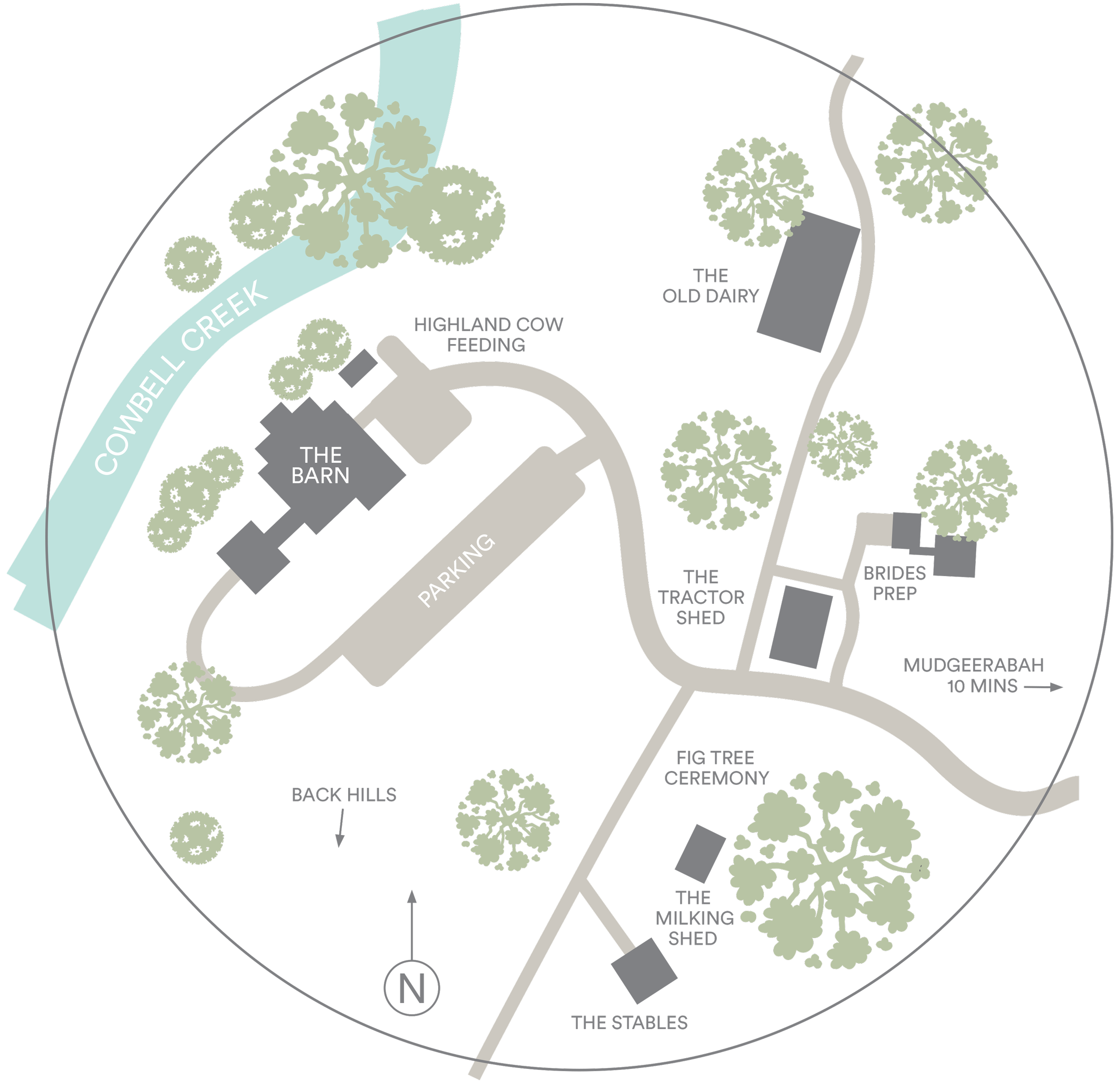 Cowbell Creek Weddings Complete Site Plan