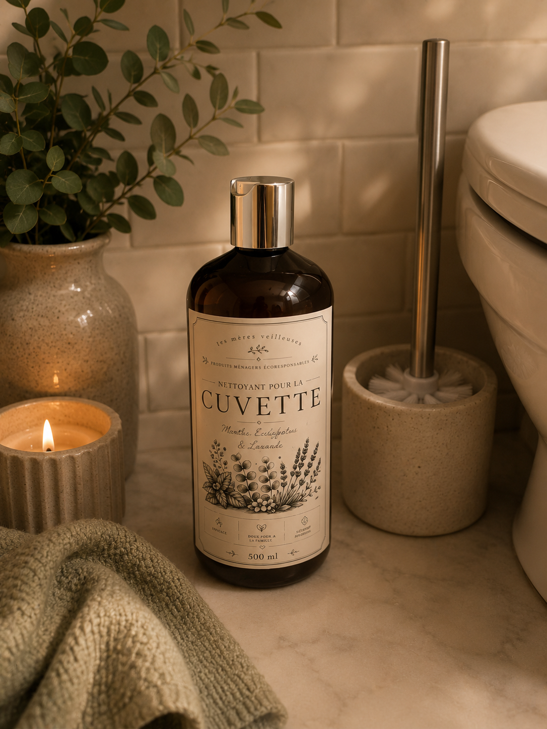Nettoyant pour la cuvette menthe, eucalyptus et lavande