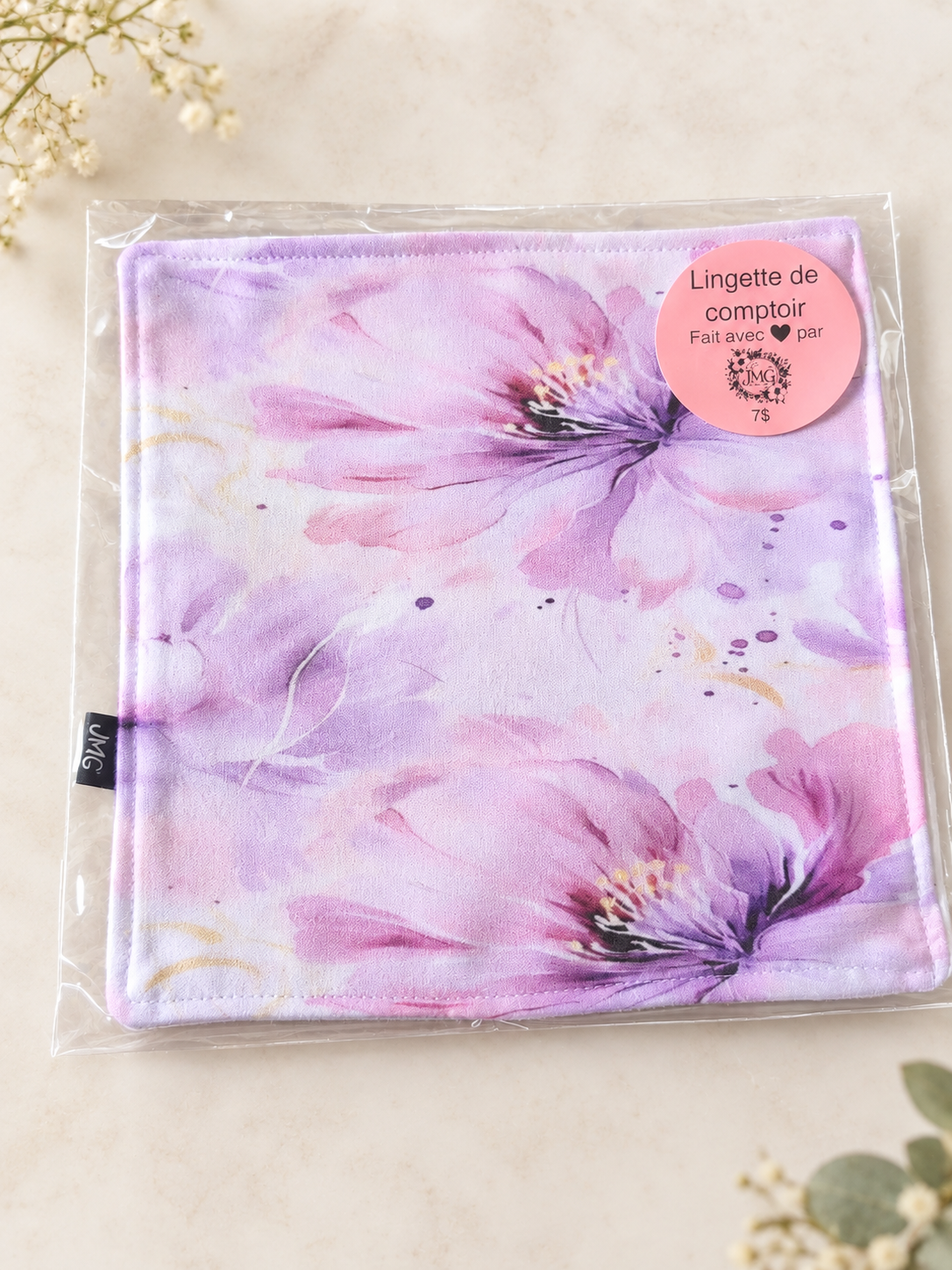 Lingette de comptoir - violette