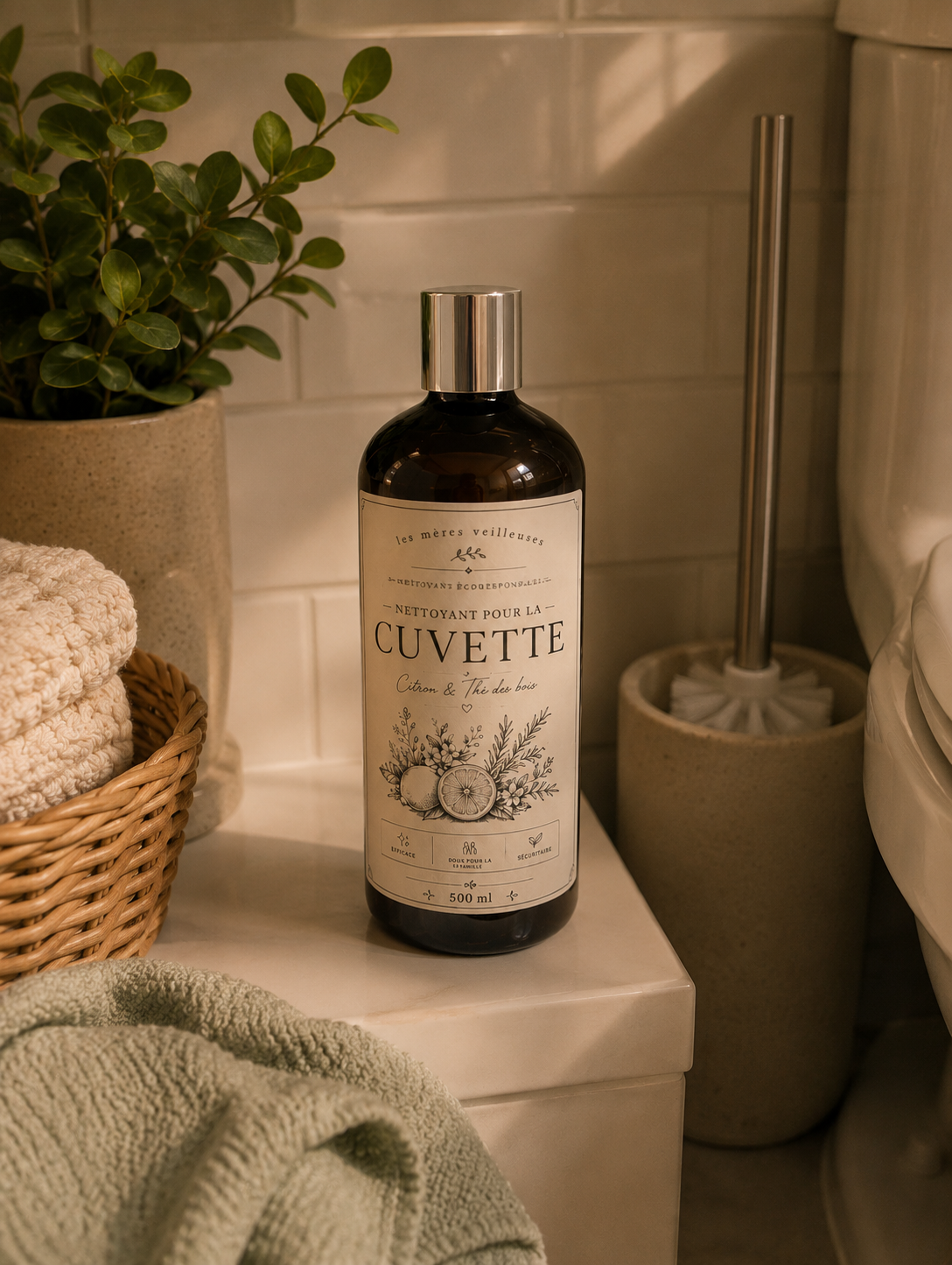 nettoyant pour la cuvette citron et thé des bois