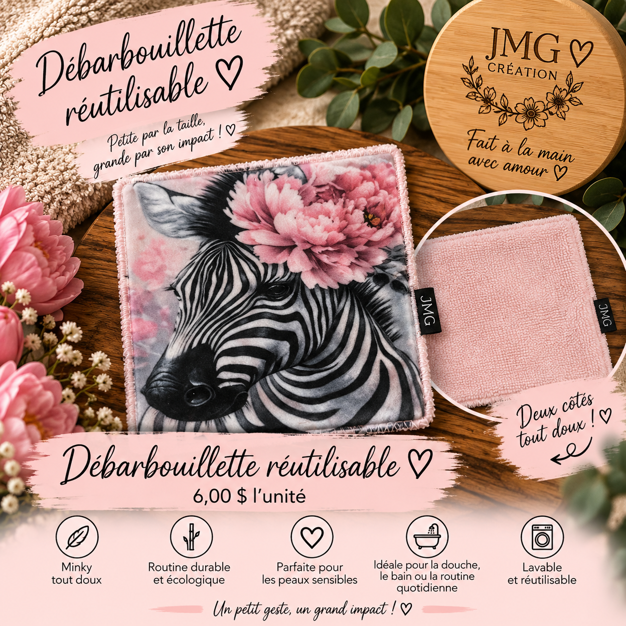 débarbouillette - zèbre