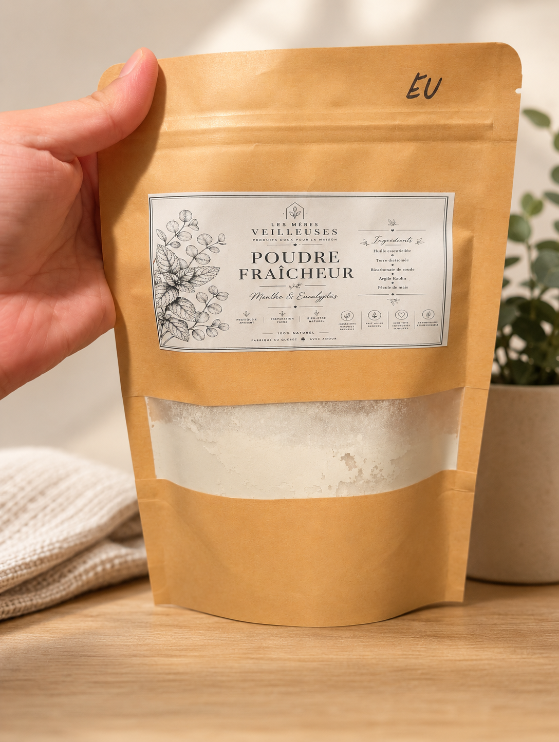 poudre fraîcheur menthe et eucalyptus