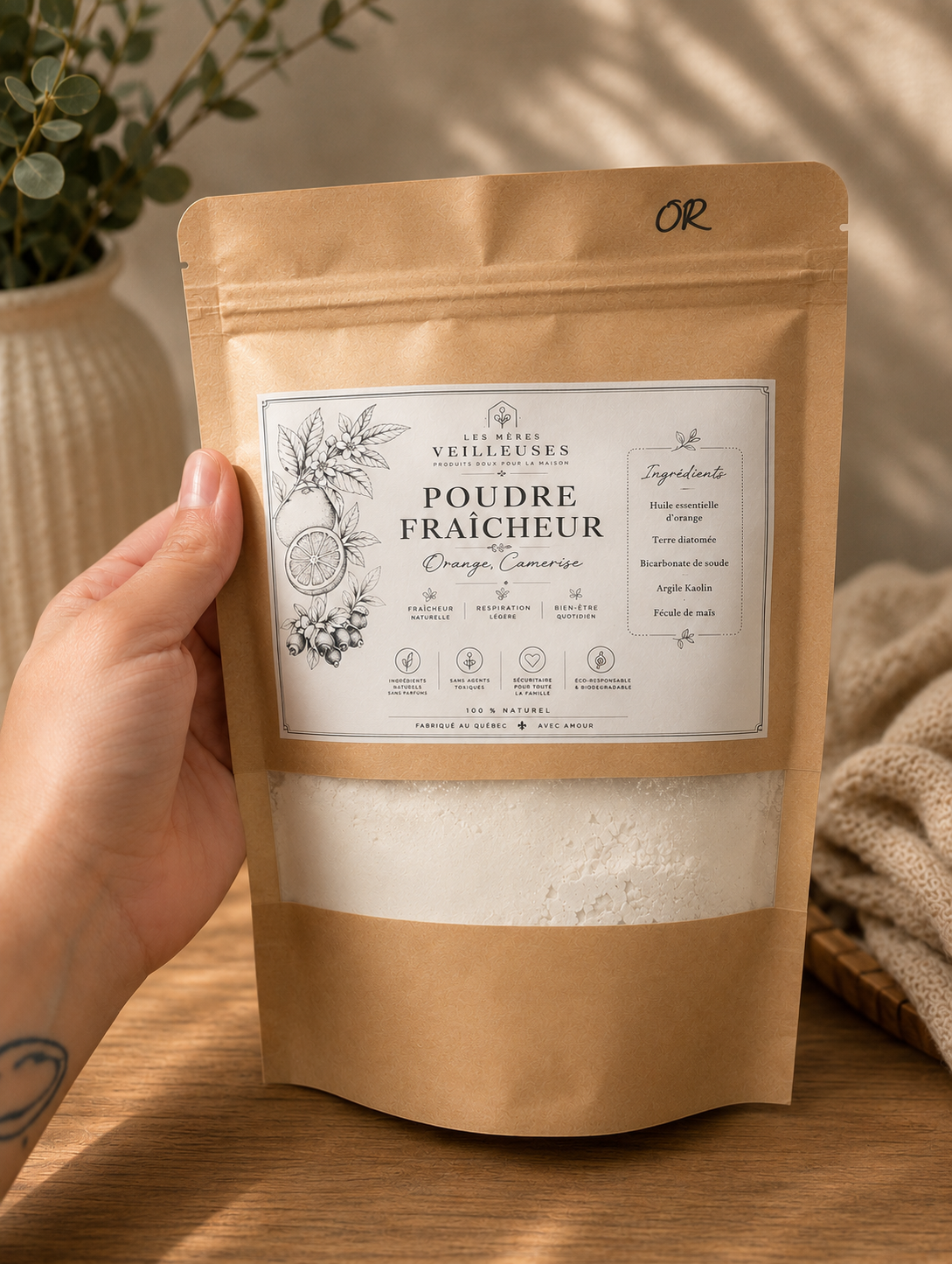 Poudre fraîcheur orange camerise