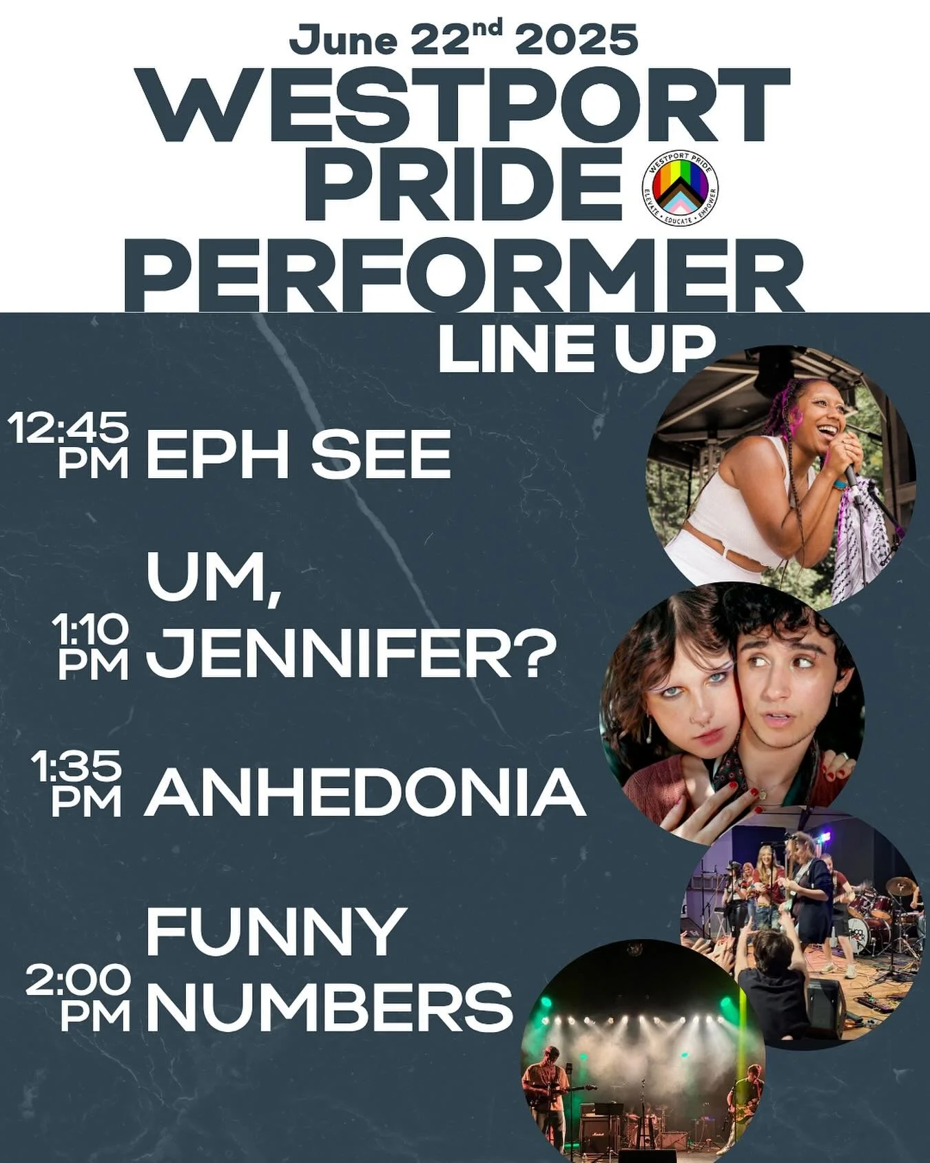 Sunday, June 22 | 12–3 PM | Jesup Green, Westport, CT
Celebrate love, diversity, and community at Westport Pride 2025! Join us on Jesup Green for an afternoon of joy, creativity, and connection. Whether you’re coming to support, celebrat