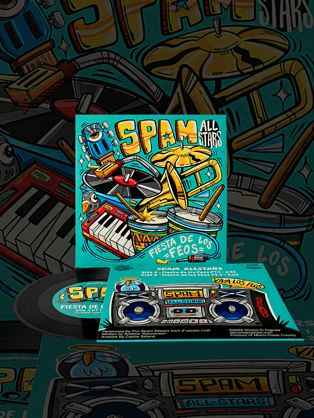 Spam Allstars - "Fiesta De Los Feos" 7" Vinyl