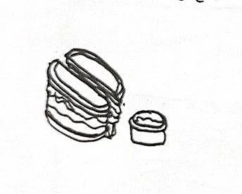 Drawing of a cornbeef special sandwich