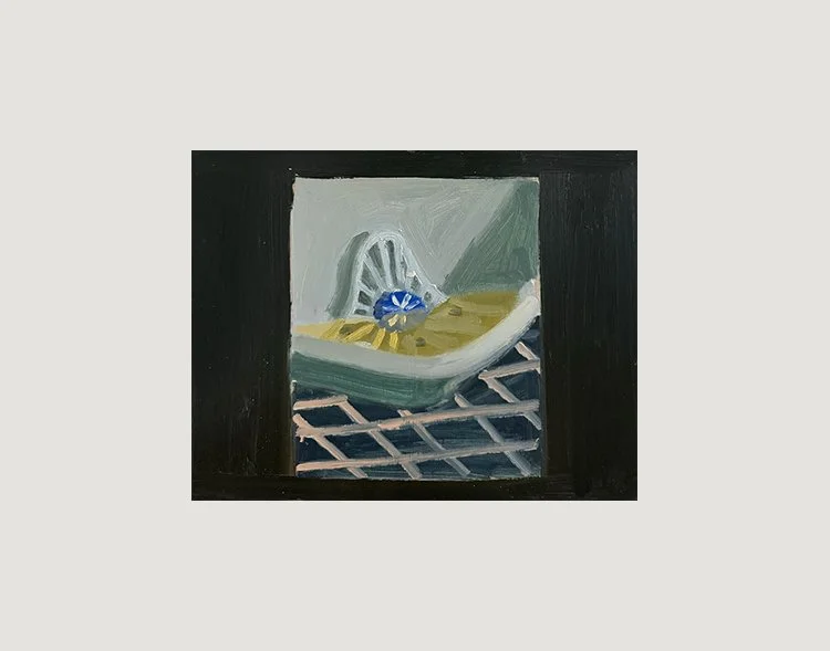 Pee, 2025, Oil on masonite, 14 in × 11 in, 35.56 cm x 27.94 cm