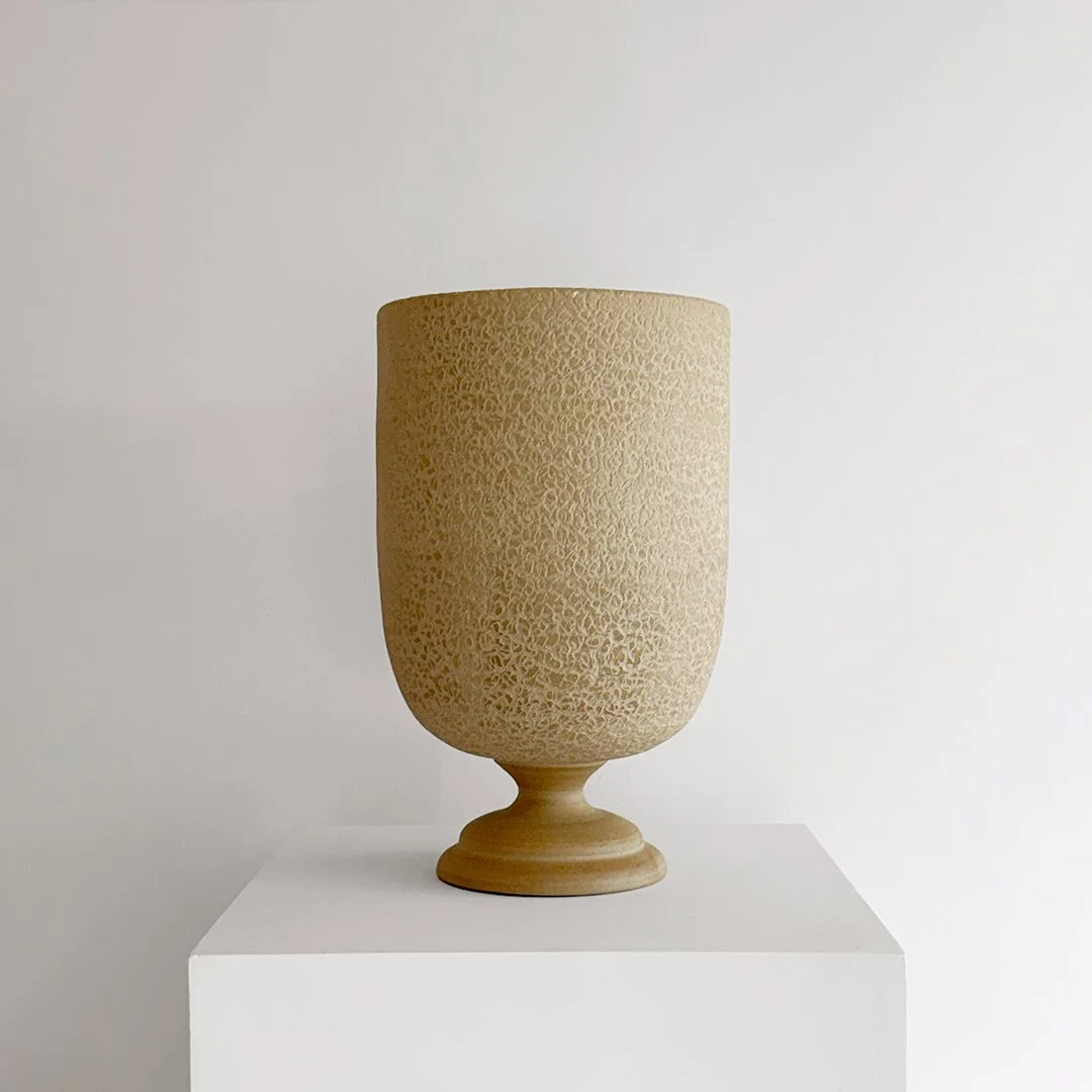 Footed Bowl, 2026, Unglazed stoneware, 18 in H × 11 in diameter
(45.7 × 27.9 cm)