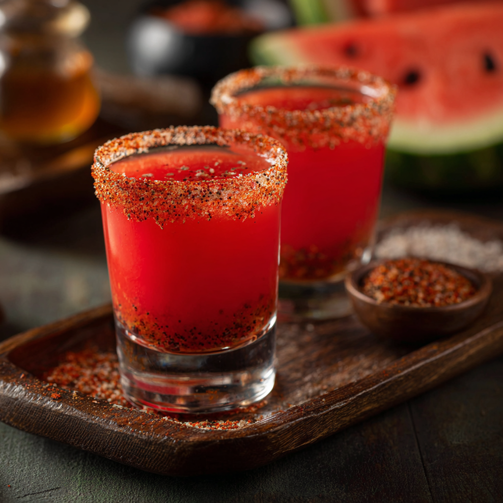 Watermelon candy shot