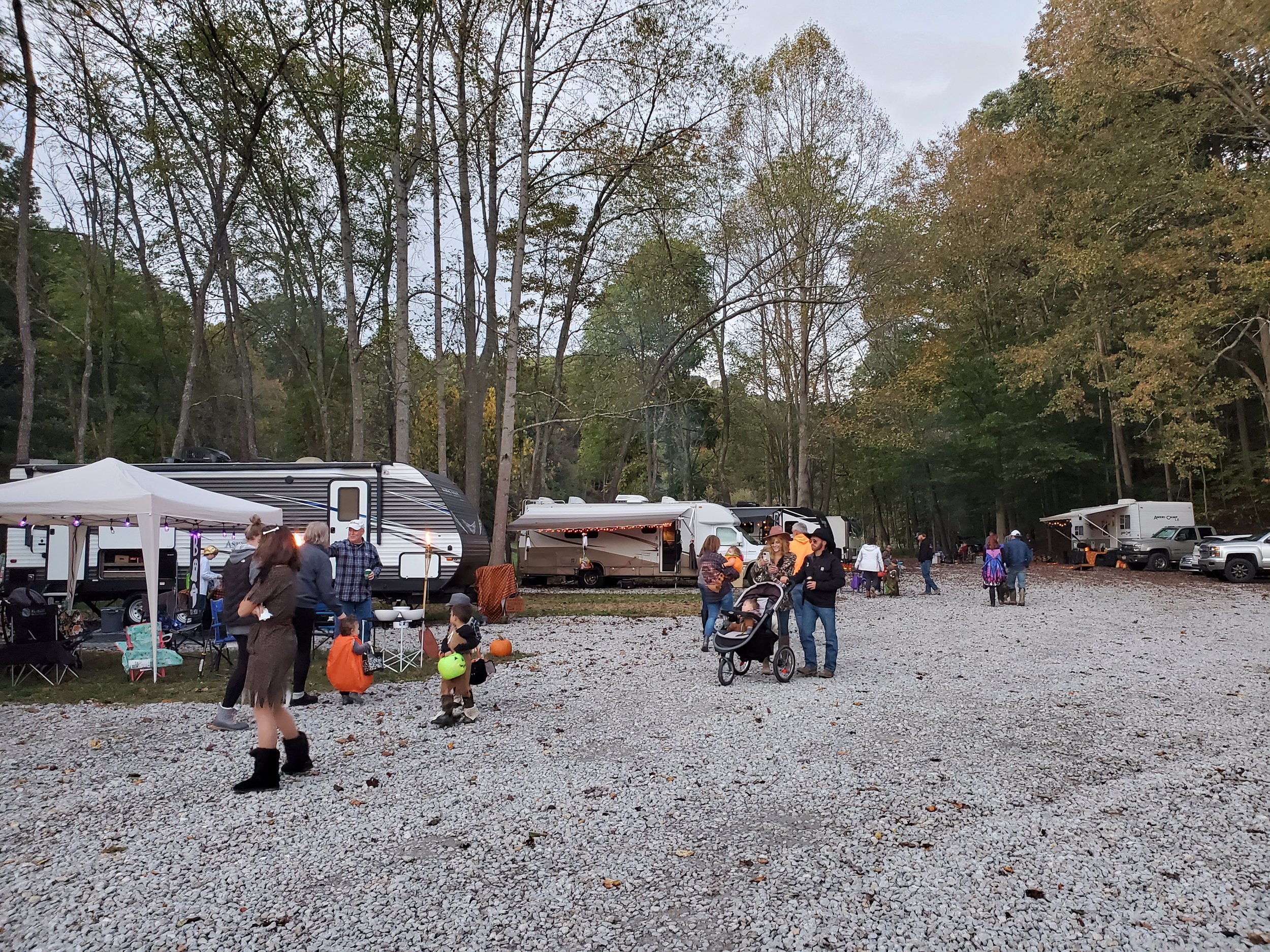 A quiet, peaceful and pet-friendly campground serving the Hocking Hills and Logan, Ohio areas with electric, water, dump station, trash disposal and Wi-Fi on-site. Fire pits and picnic tables are also available at each site.