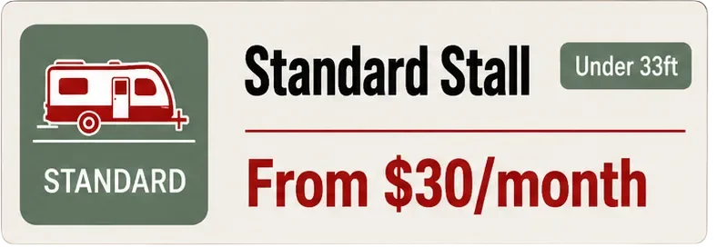 Standard parking stalls near Sherwood Park from $30 a month