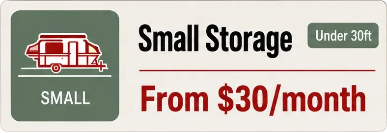 Small Trailer and RV storage near Edmonton from $30 a month