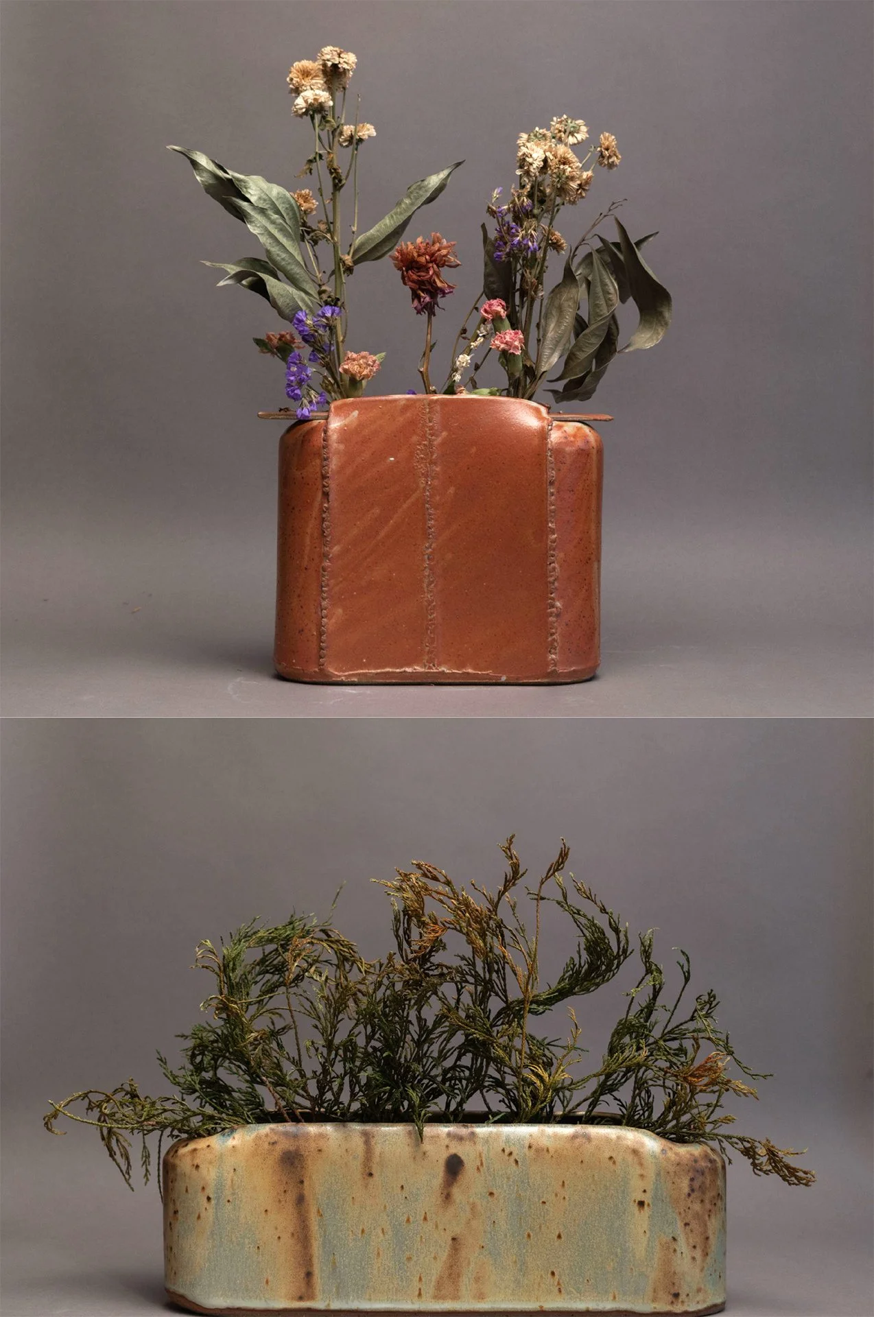 Flower Bricks, 2022, Ceramic, top: 9” x 8”, bottom: 14” x 5”  