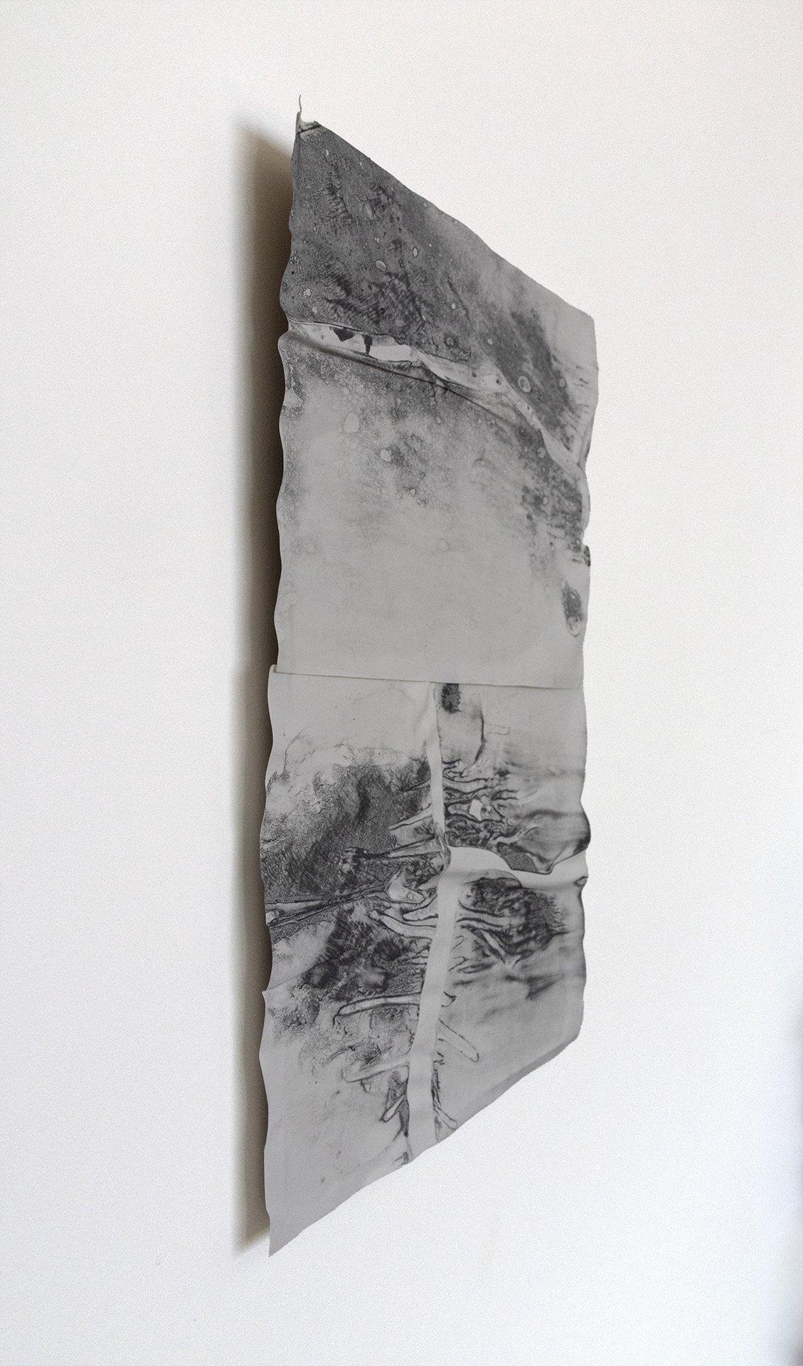 Watercourse, 2026, paper, iron oxide, 18" x "8