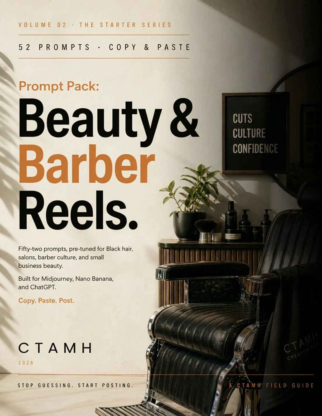 Beauty & Barber Reels Prompt Pack | CTAMH Creative Tools