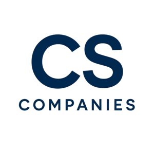 Logo of CS Companies with the text 'CS Companies' in dark blue.