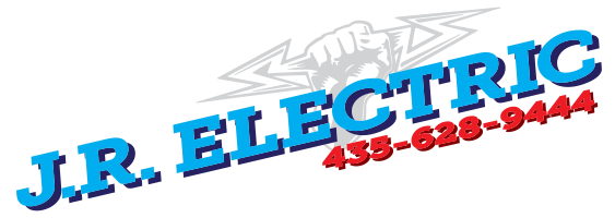 J.R. Electric logo with a lightning bolt and contact number.