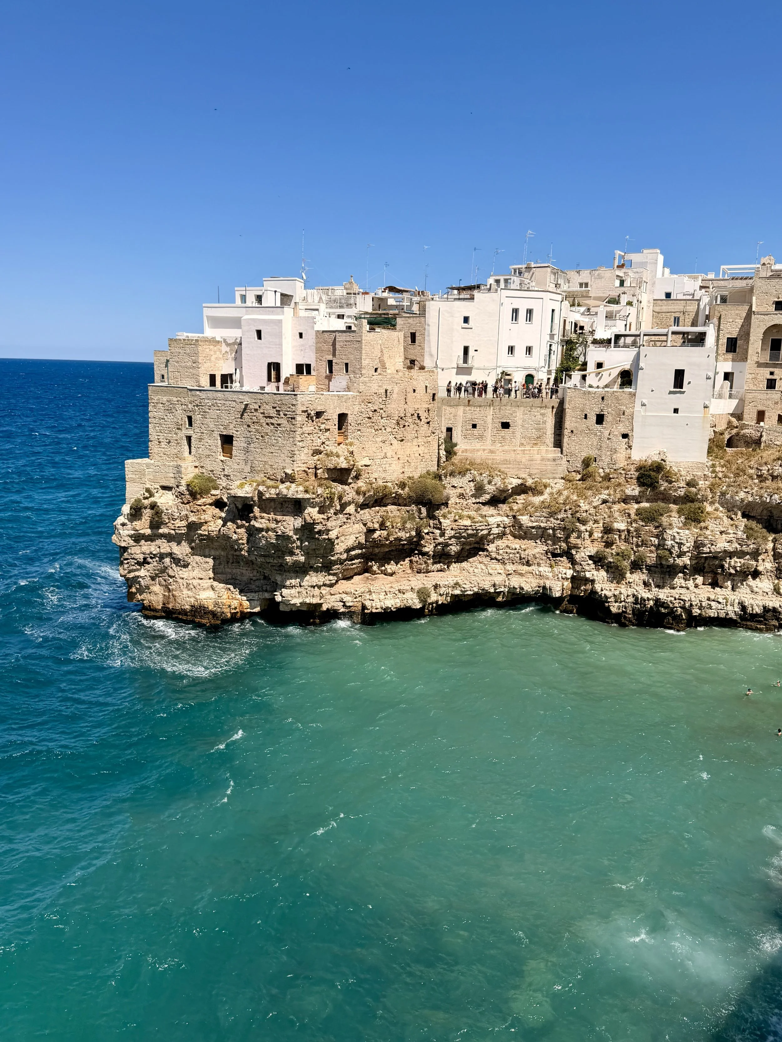 Polignano a Mare's clifftop old town above the Adriatic