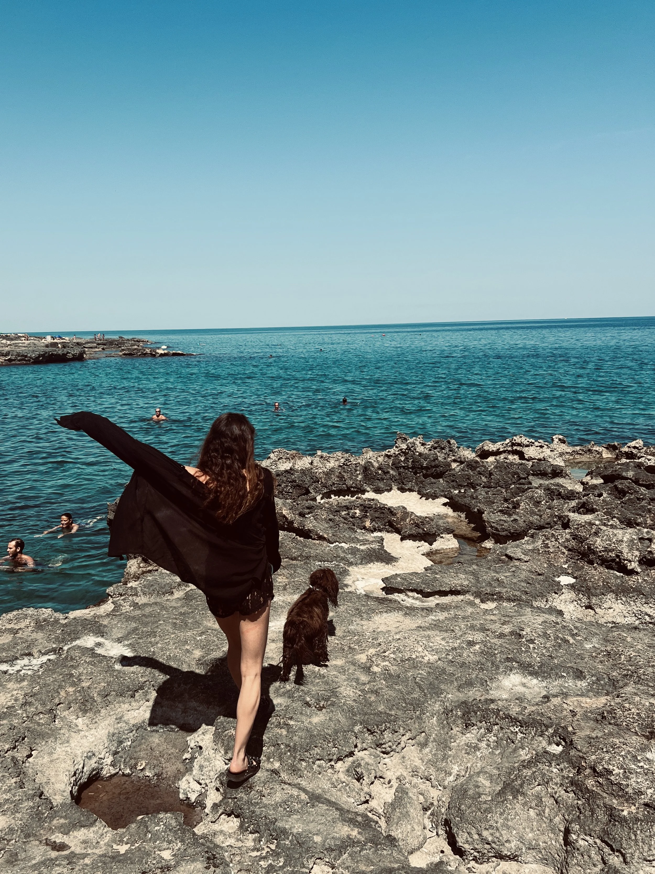 Rocky Adriatic coastline near Trullo Ostro in Puglia