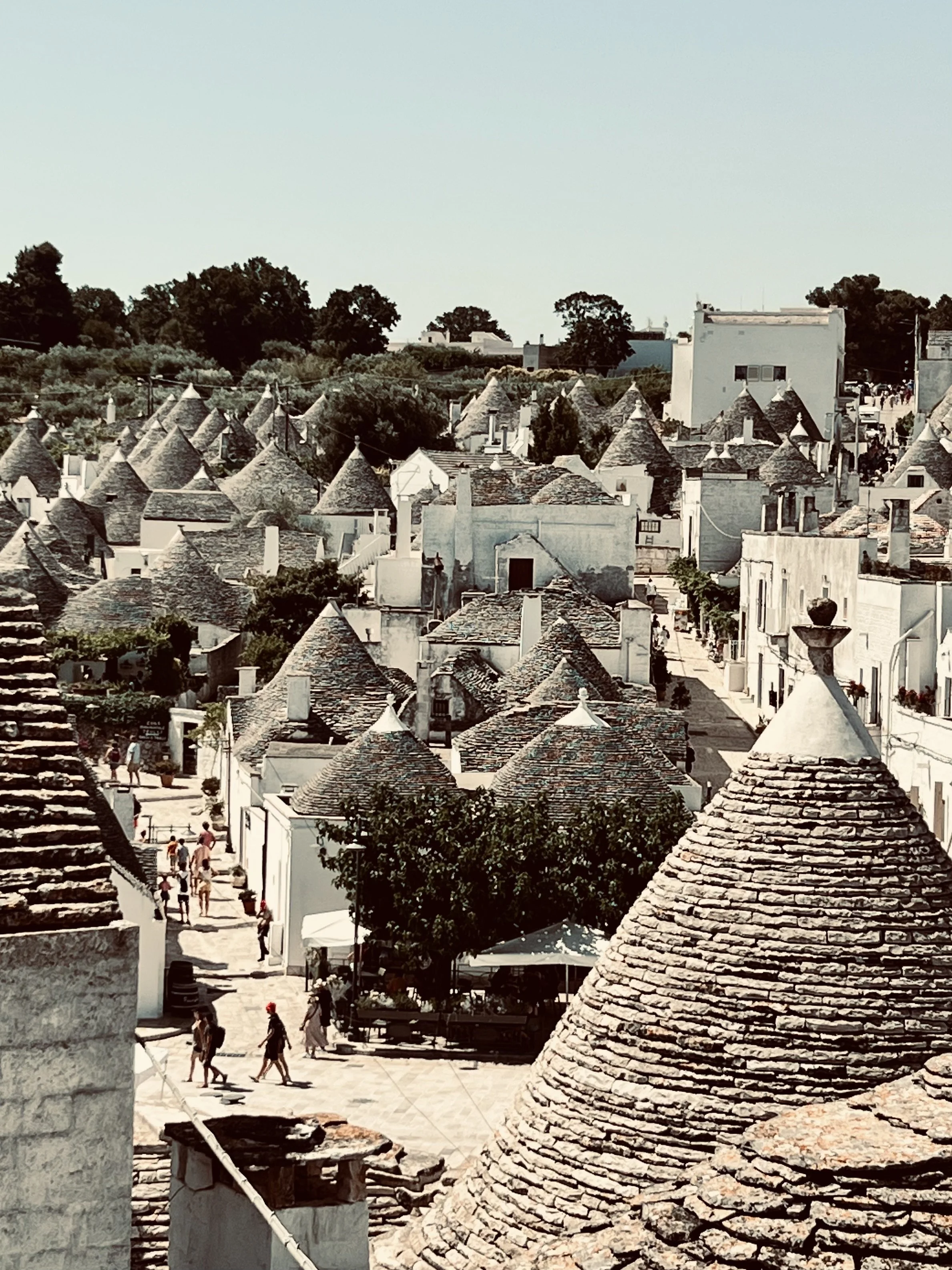 Trulli rooftops in Alberobello, a day trip from Fable Retreats' Trullo Ostro
